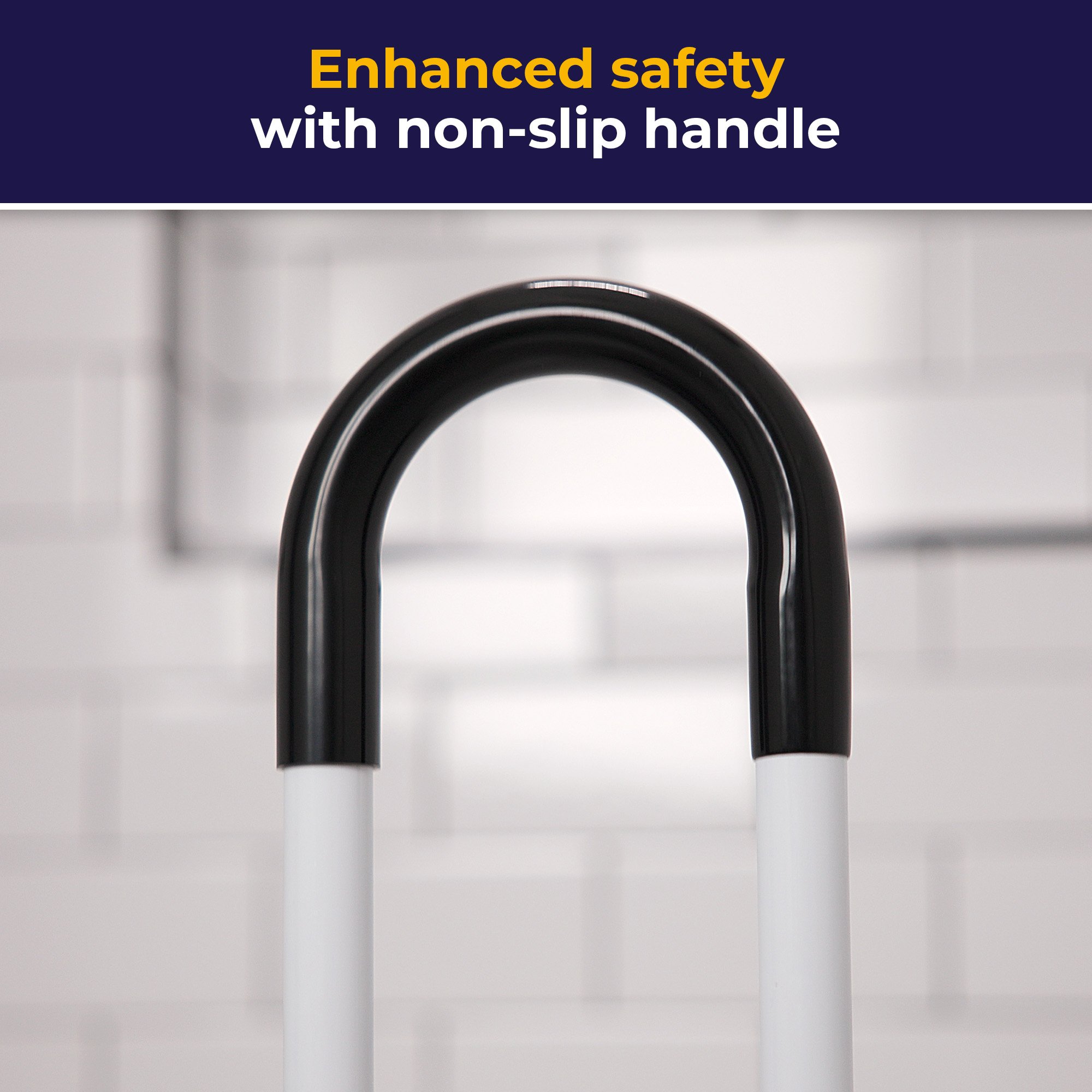 drive™ Clamp-On Tub Rail, White Steel, 14.5 - 17 Inch Height - Image 7