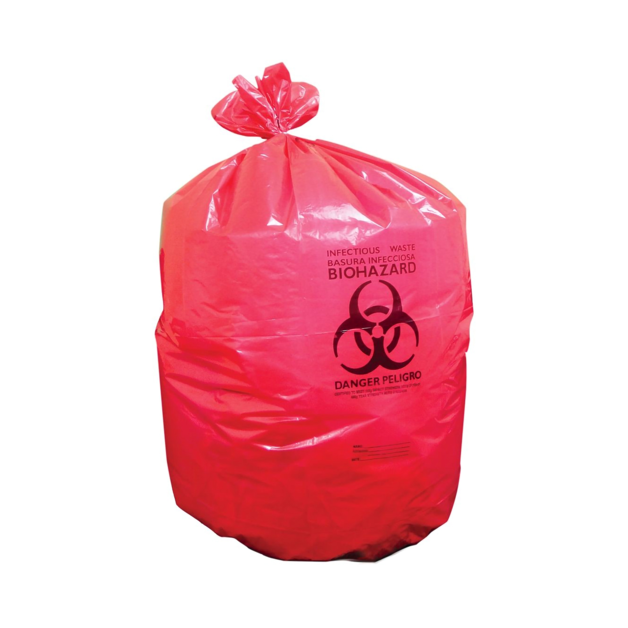 Biohazard Waste Bag, 40 - 45 gallon Capacity, 40 x 46 Inch