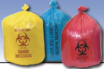 Biohazard Waste Bag, 45 gallon Capacity, 37 x 50 Inch