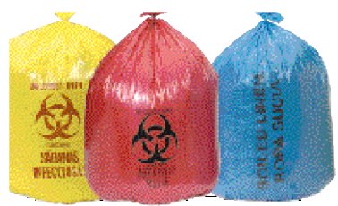 Biohazard Waste Bag, 45 gallon Capacity, 37 x 50 Inch