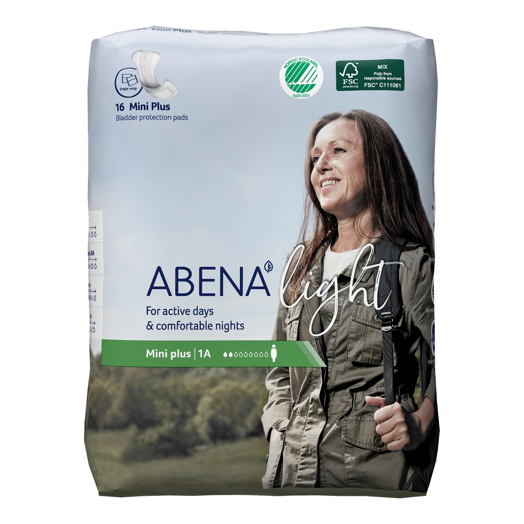 Abena™ Light Mini Plus Bladder Control Pad, 11-Inch Length - Image 2