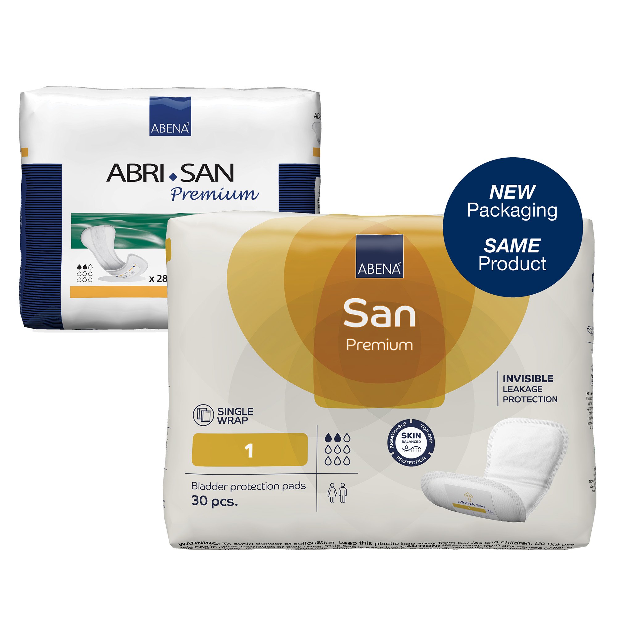 Abri-San™ Premium 1 Bladder Control Pad, 9-Inch Length