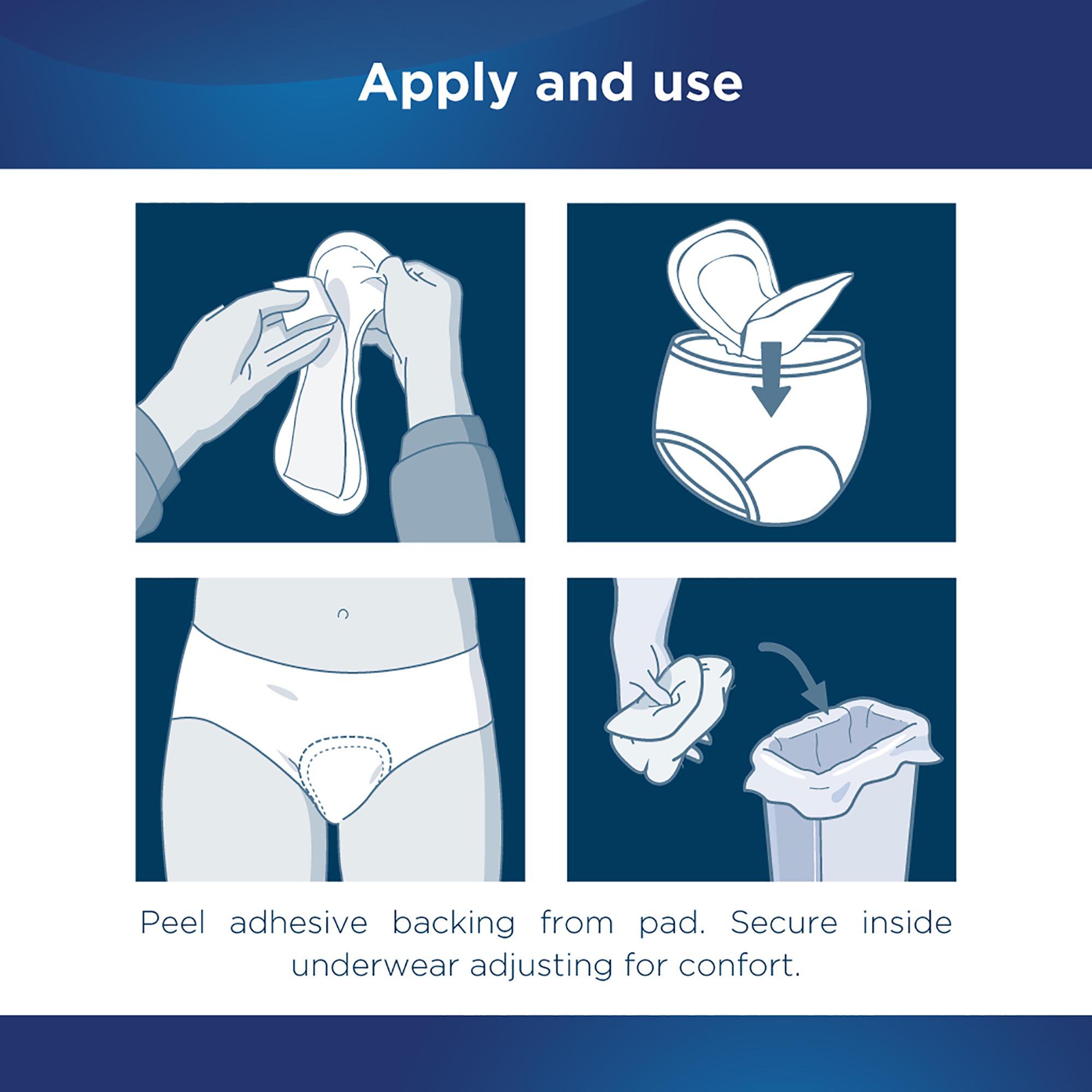 Attends® Discreet Liners Bladder Control Pad, 6-Inch Length - Image 5