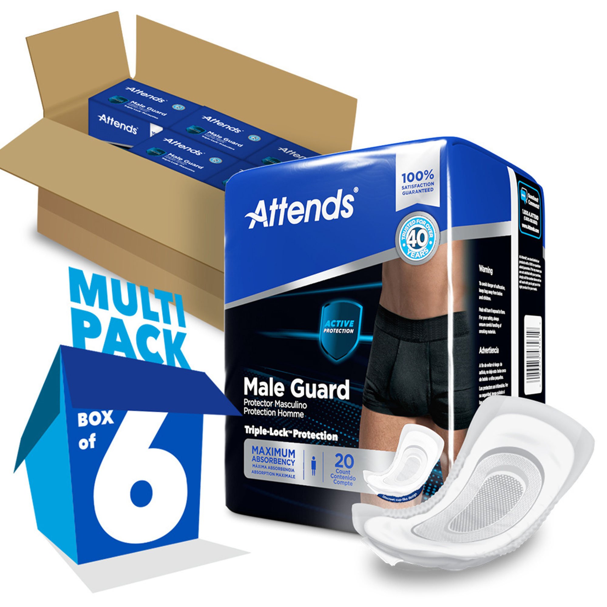 Attends® Discreet Men's Guard, Level 3, 12.5-Inch Length - Image 3