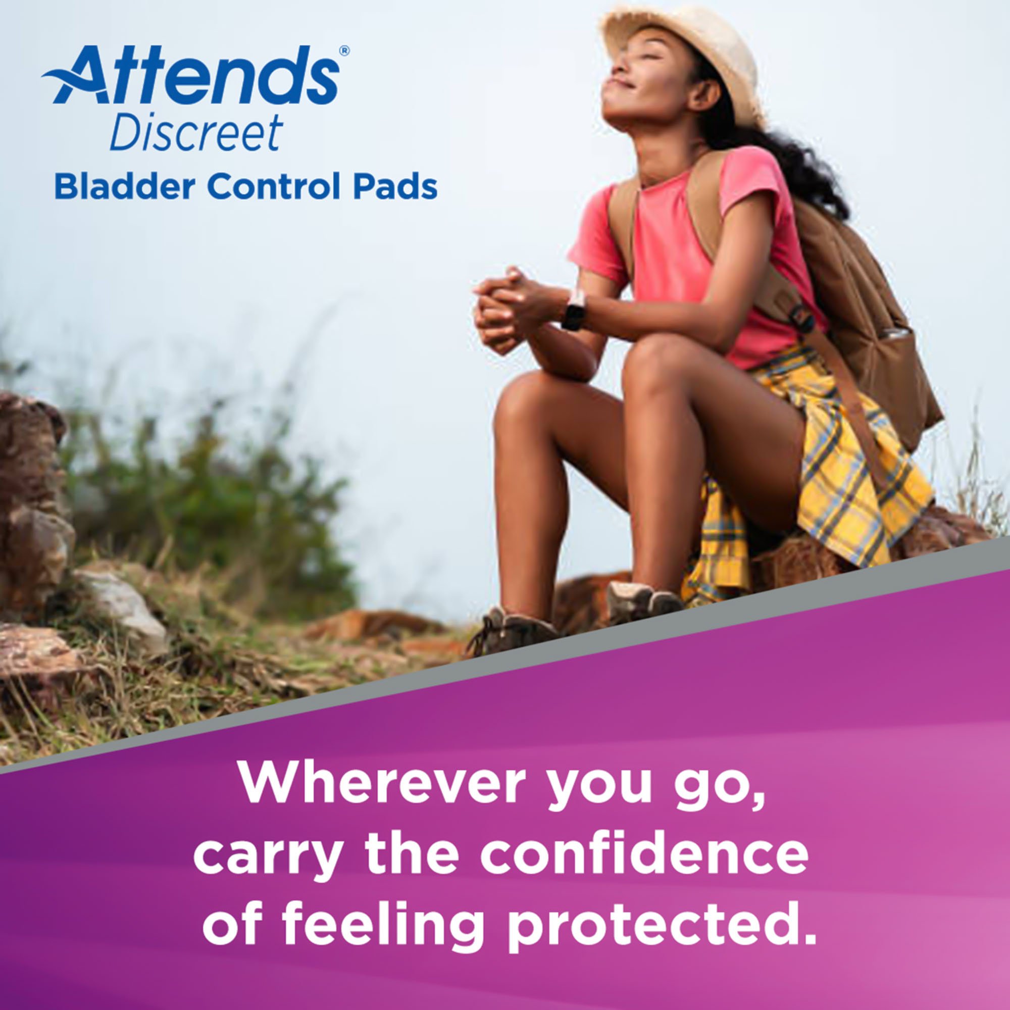 Attends® Discreet Women's Ultimate Bladder Control Pad, 15-Inch Length - Image 10