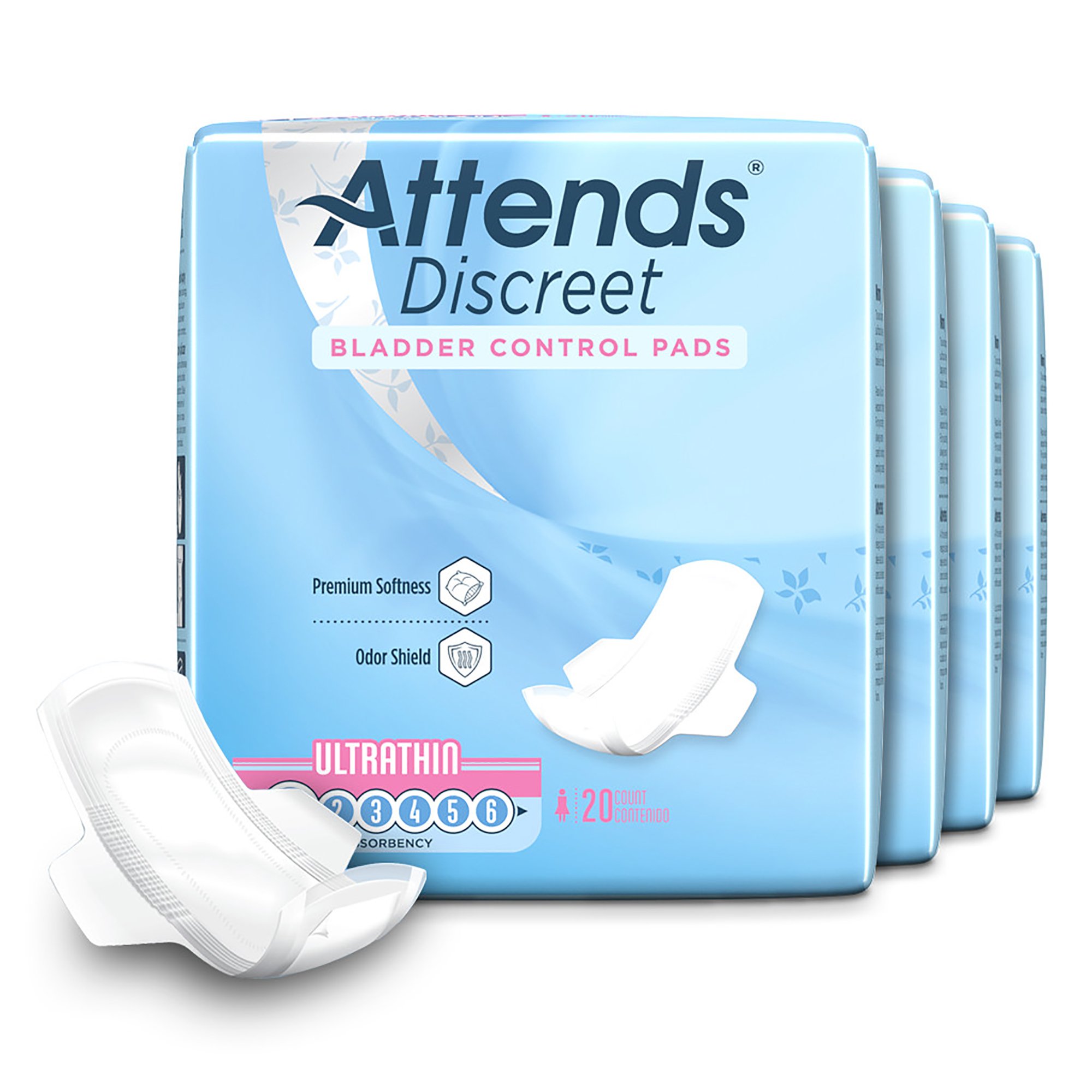 Attends® Discreet Women's Ultra Thin Bladder Control Pad - Image 8