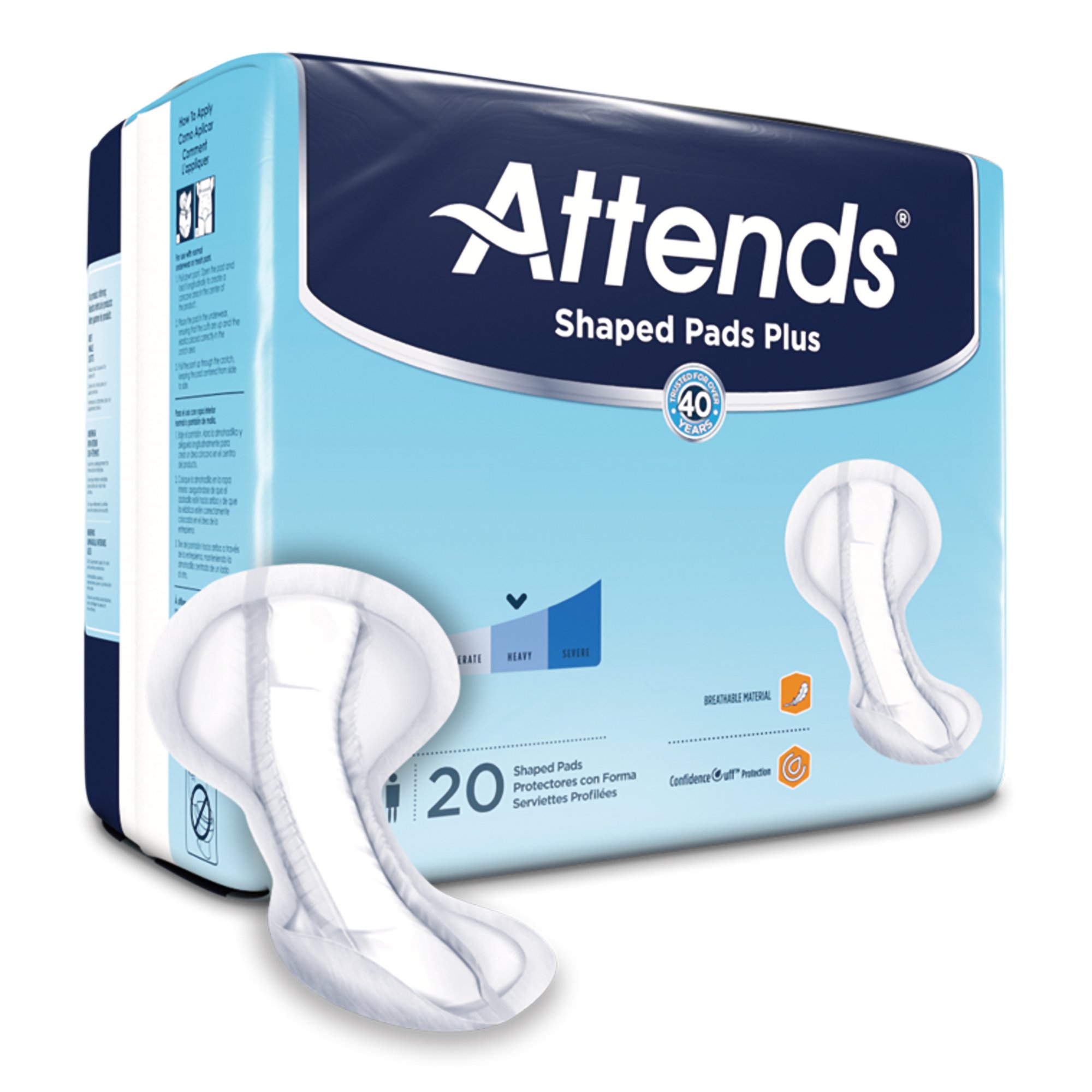 Attends® Shaped Bladder Control Pads, Plus - Image 2