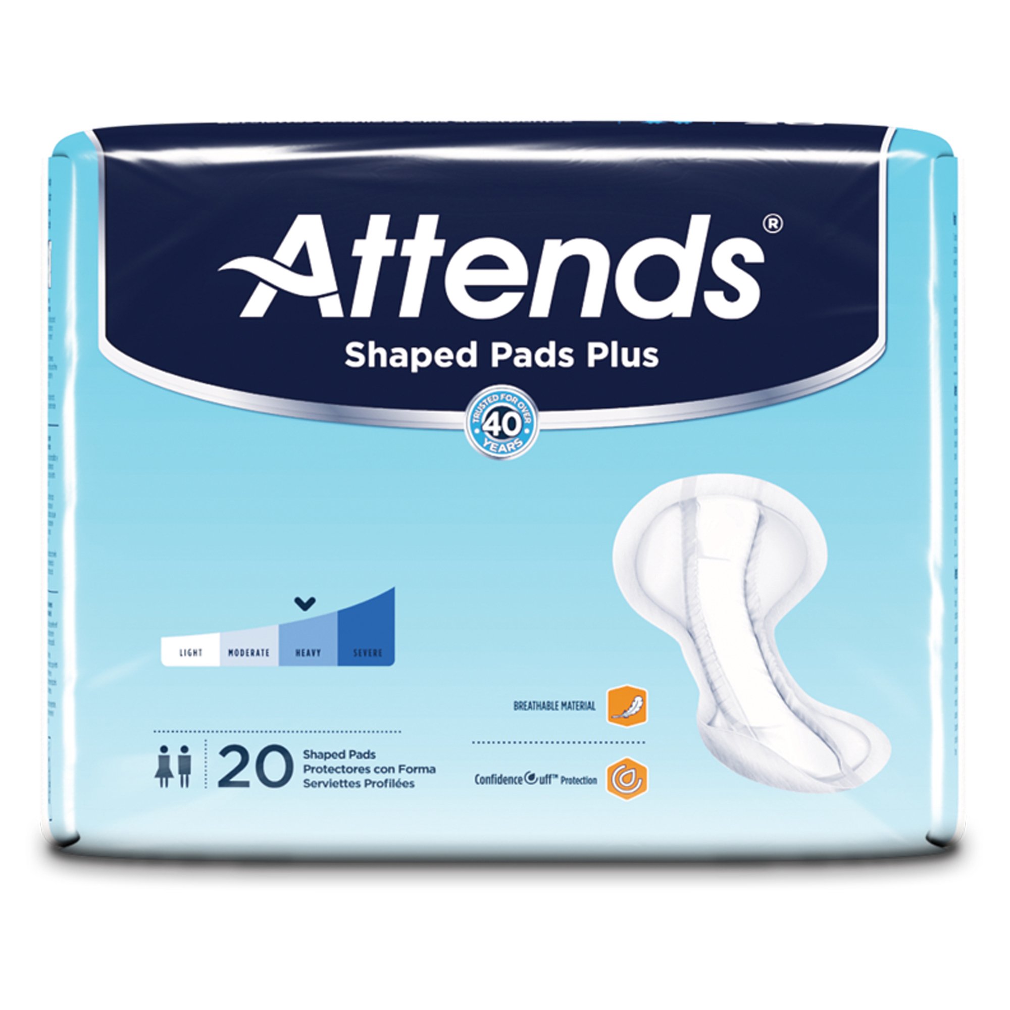 Attends® Shaped Bladder Control Pads, Plus - Image 3