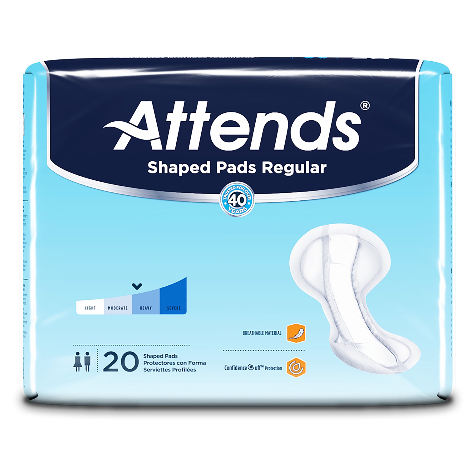 Attends® Shaped Bladder Control Pads, Regular - Image 2