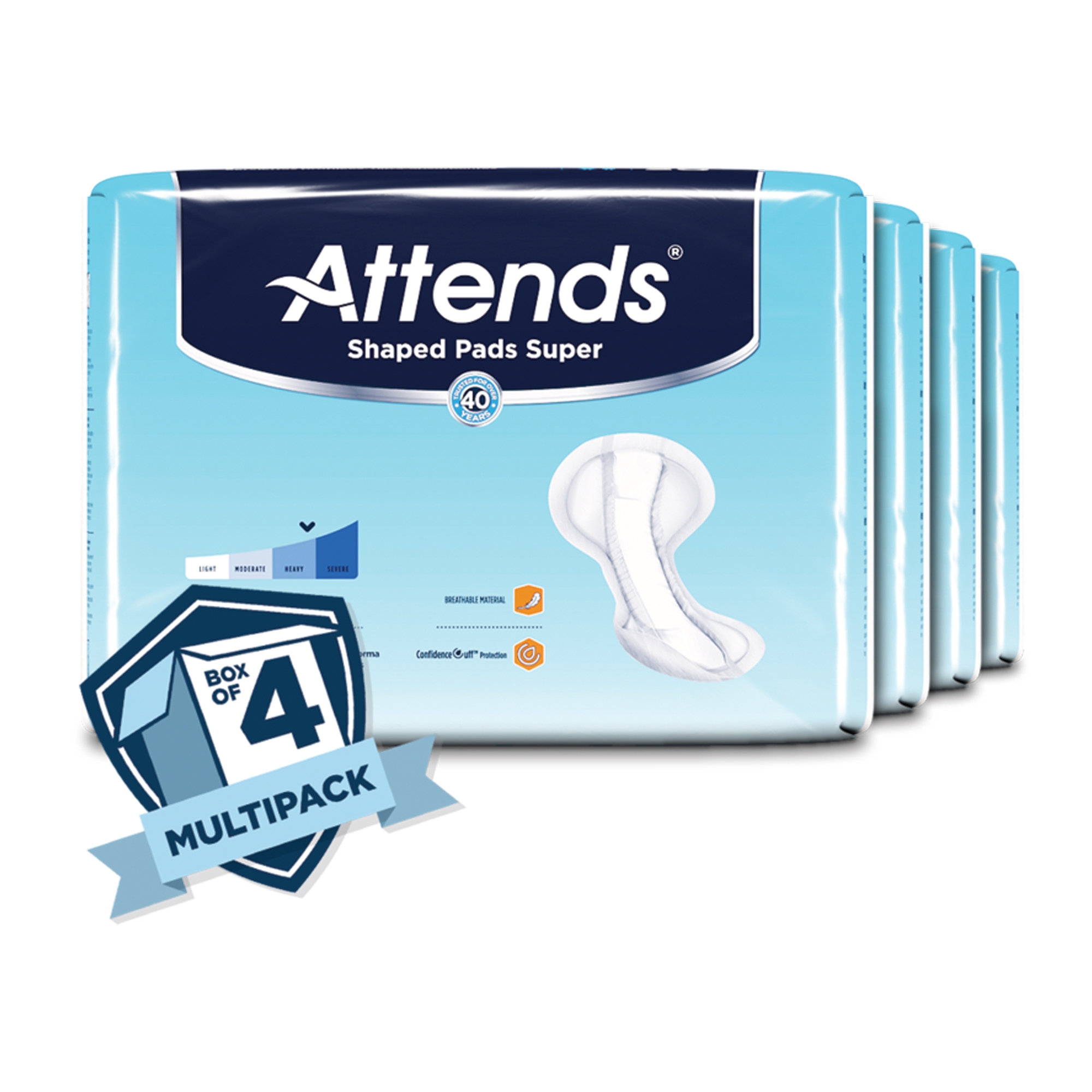 Attends® Shaped Bladder Control Pads, Super - Image 4