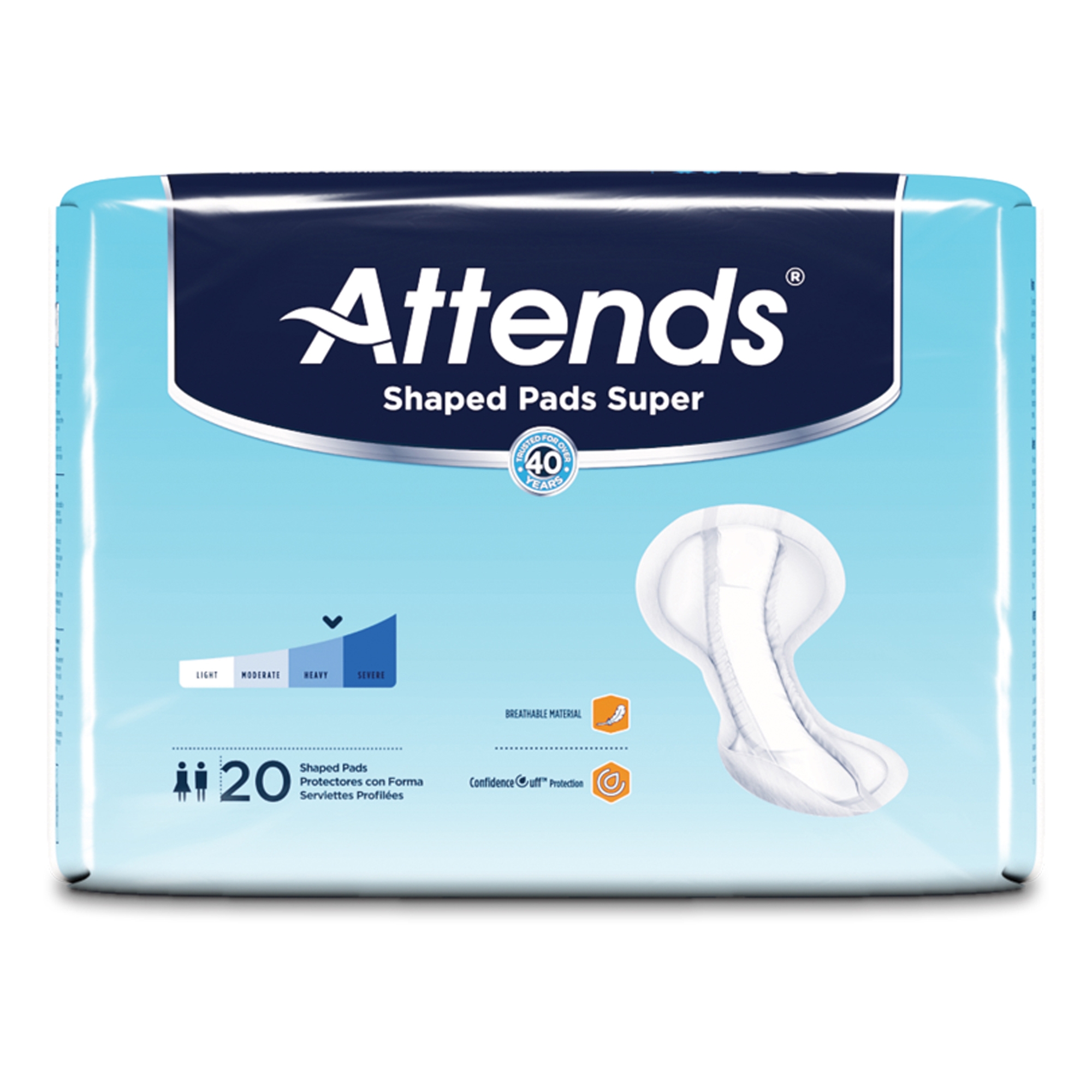 Attends® Shaped Bladder Control Pads, Super - Image 2