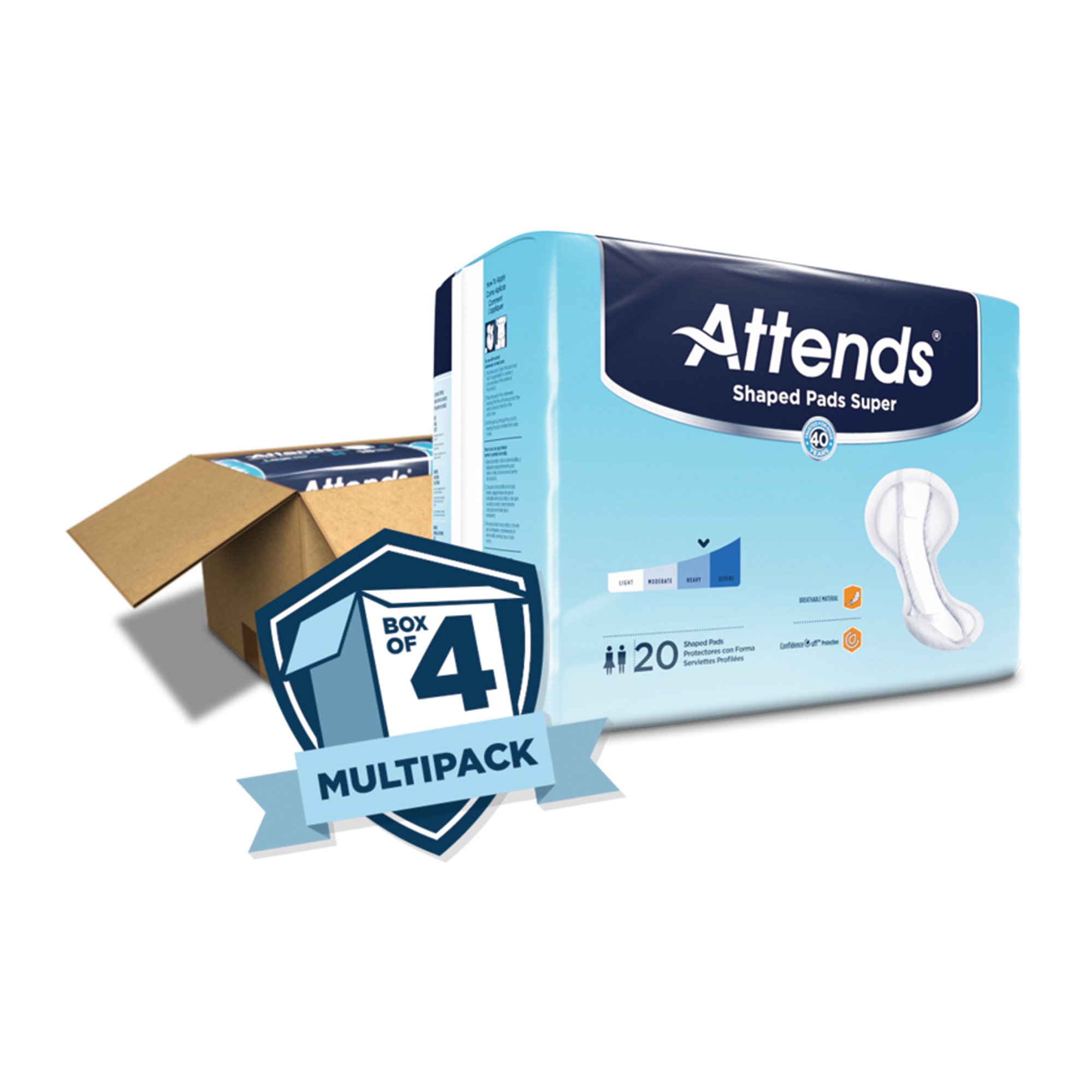 Attends® Shaped Bladder Control Pads, Super - Image 5