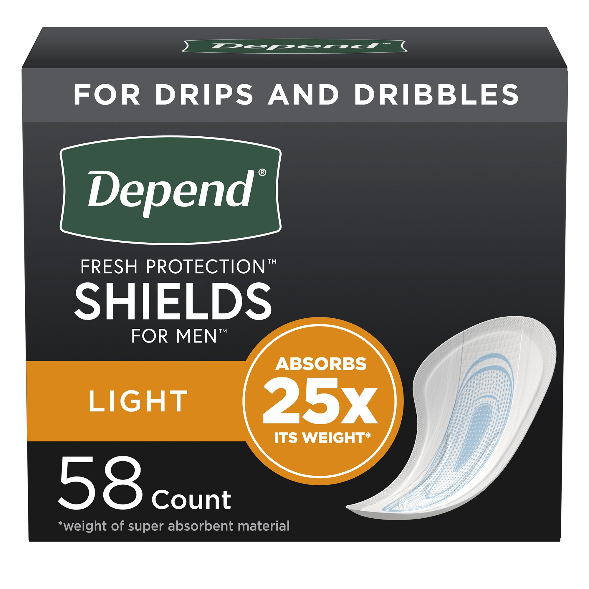 Depend® Shields for Men Light Bladder Control Pad
