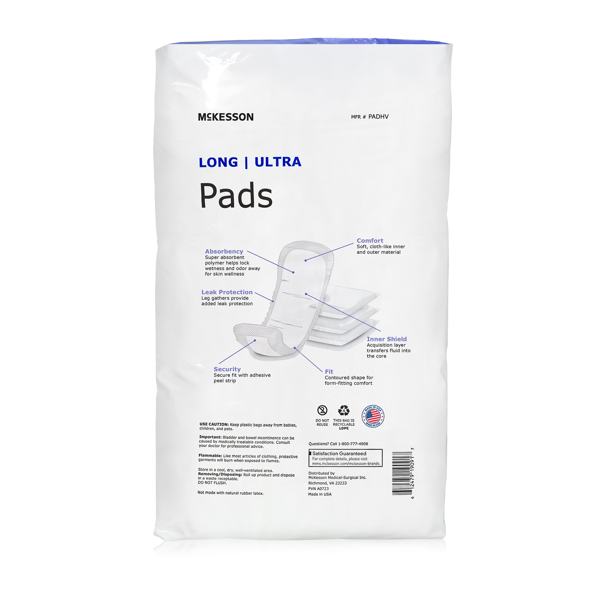 McKesson Ultra Heavy Absorbency Bladder Control Pad, 14 Inch Length - Image 2
