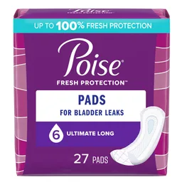 Poise® Bladder Control Pads for Women, Heavy Absorbency, 15.9-Inch Length