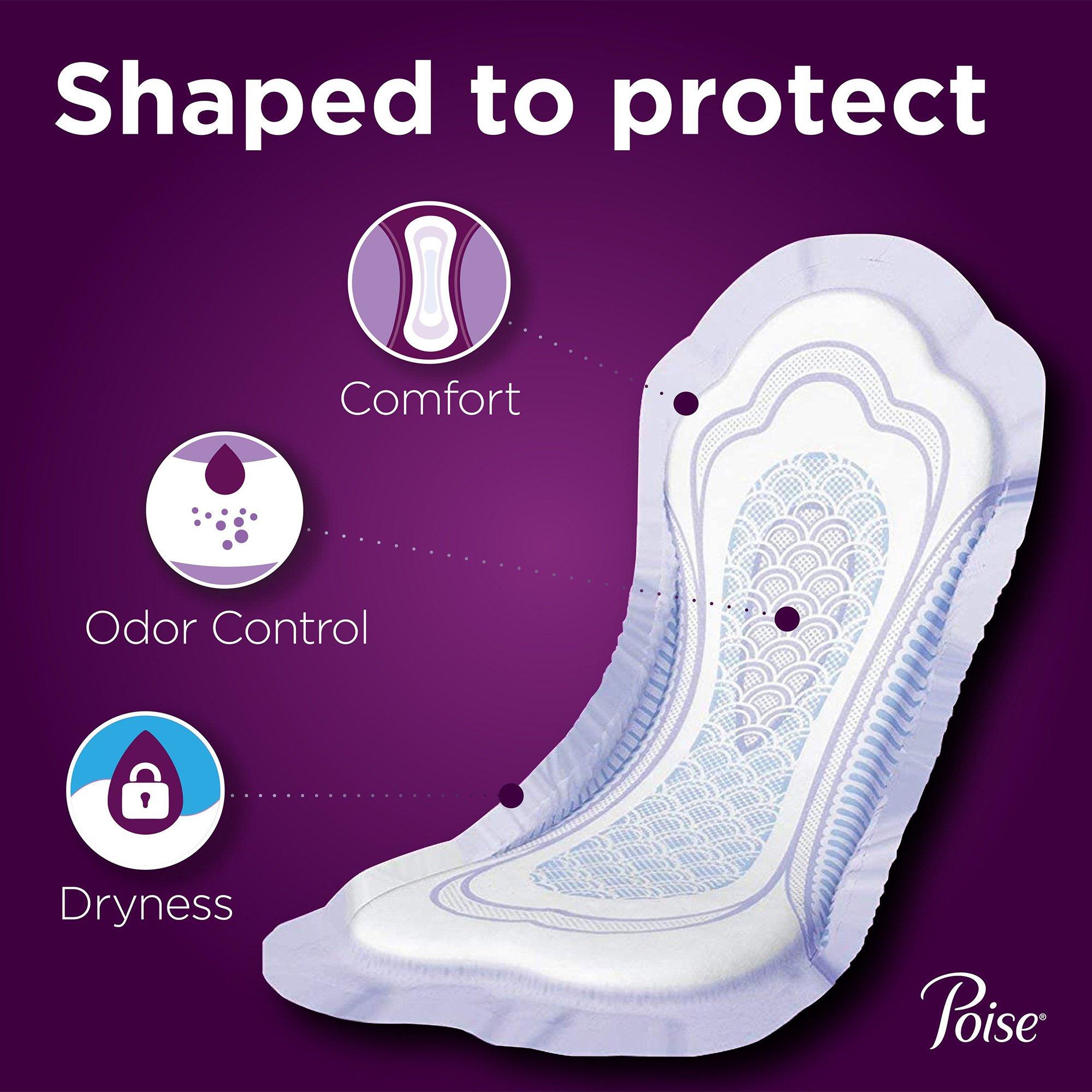 Poise® Bladder Control Pads for Women, Heavy Absorbency, 15.9-Inch Length - Image 6