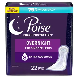 Poise® Fresh Protection™ Overnight Bladder Control Pads