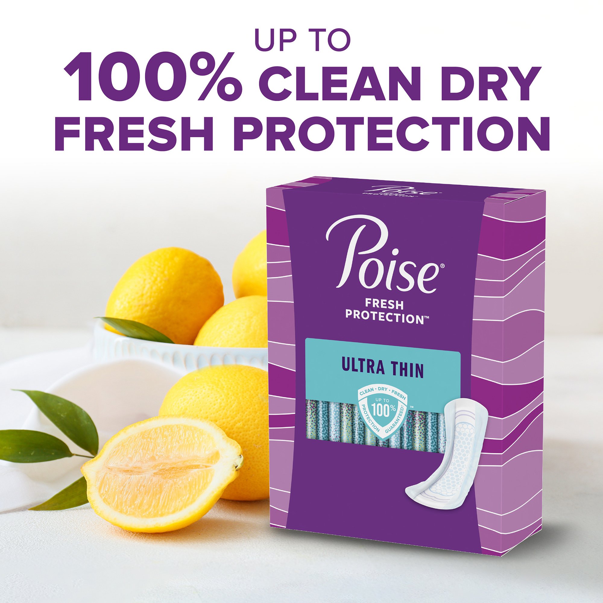 Poise® Fresh Protection™ Ultra Thin Pads, Maximum Long - Image 7