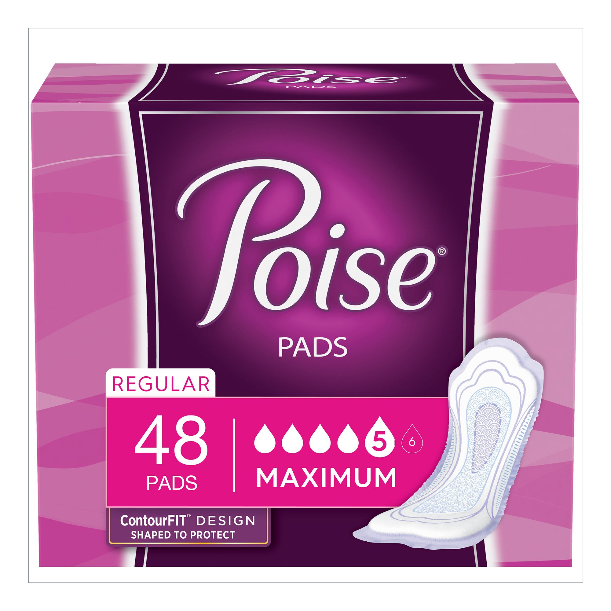 Poise® Maximum Absorbency Bladder Control Pad, Regular Length