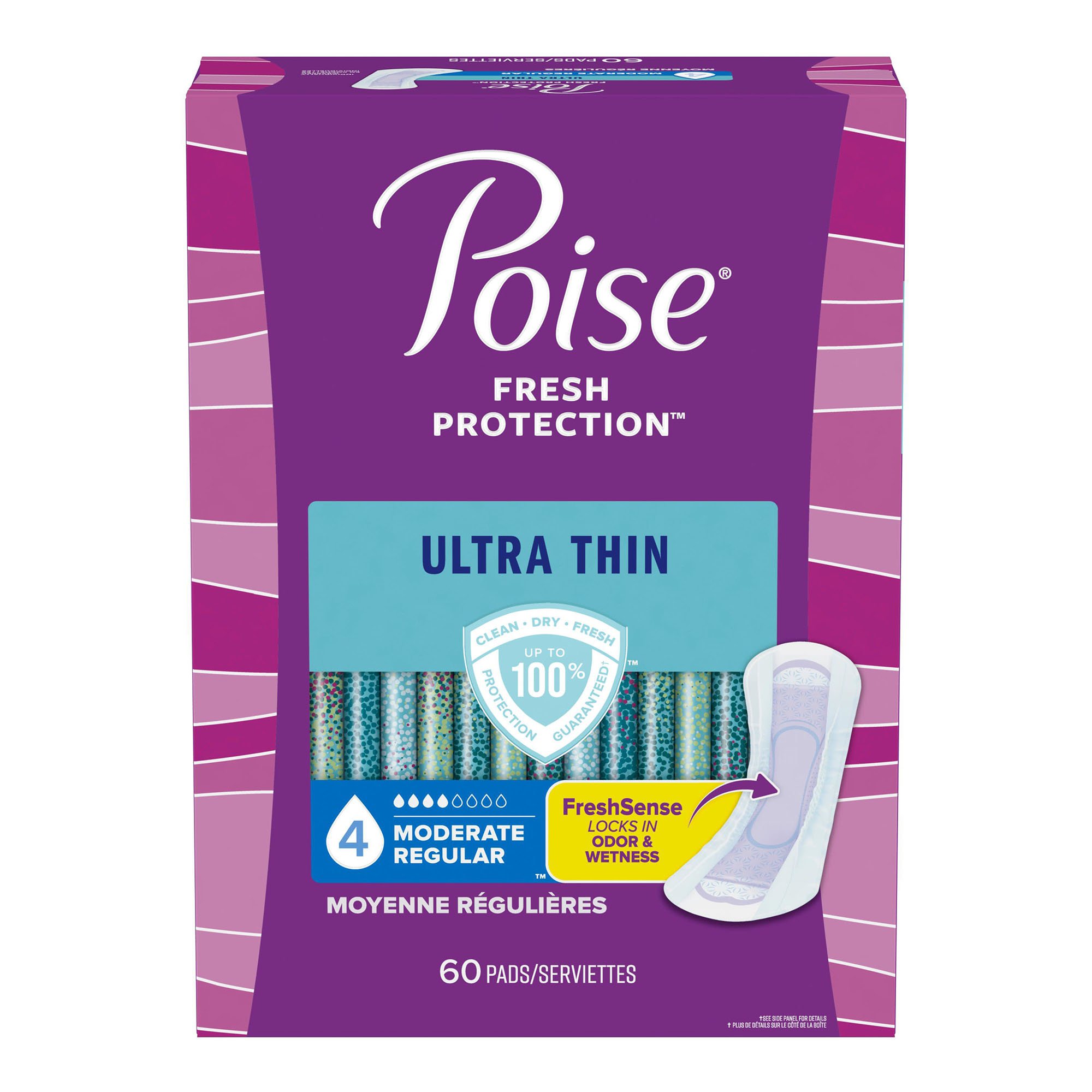 Poise® Ultra Thin Moderate Bladder Control Pad, Regular Length - Image 3