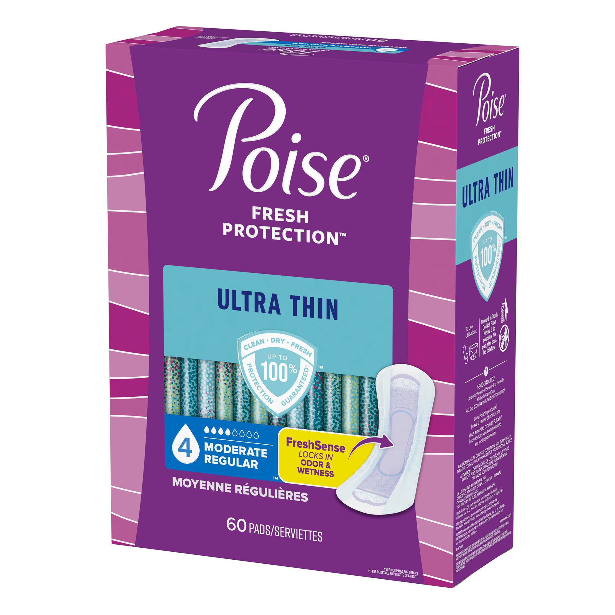 Poise® Ultra Thin Moderate Bladder Control Pad, Regular Length - Image 2