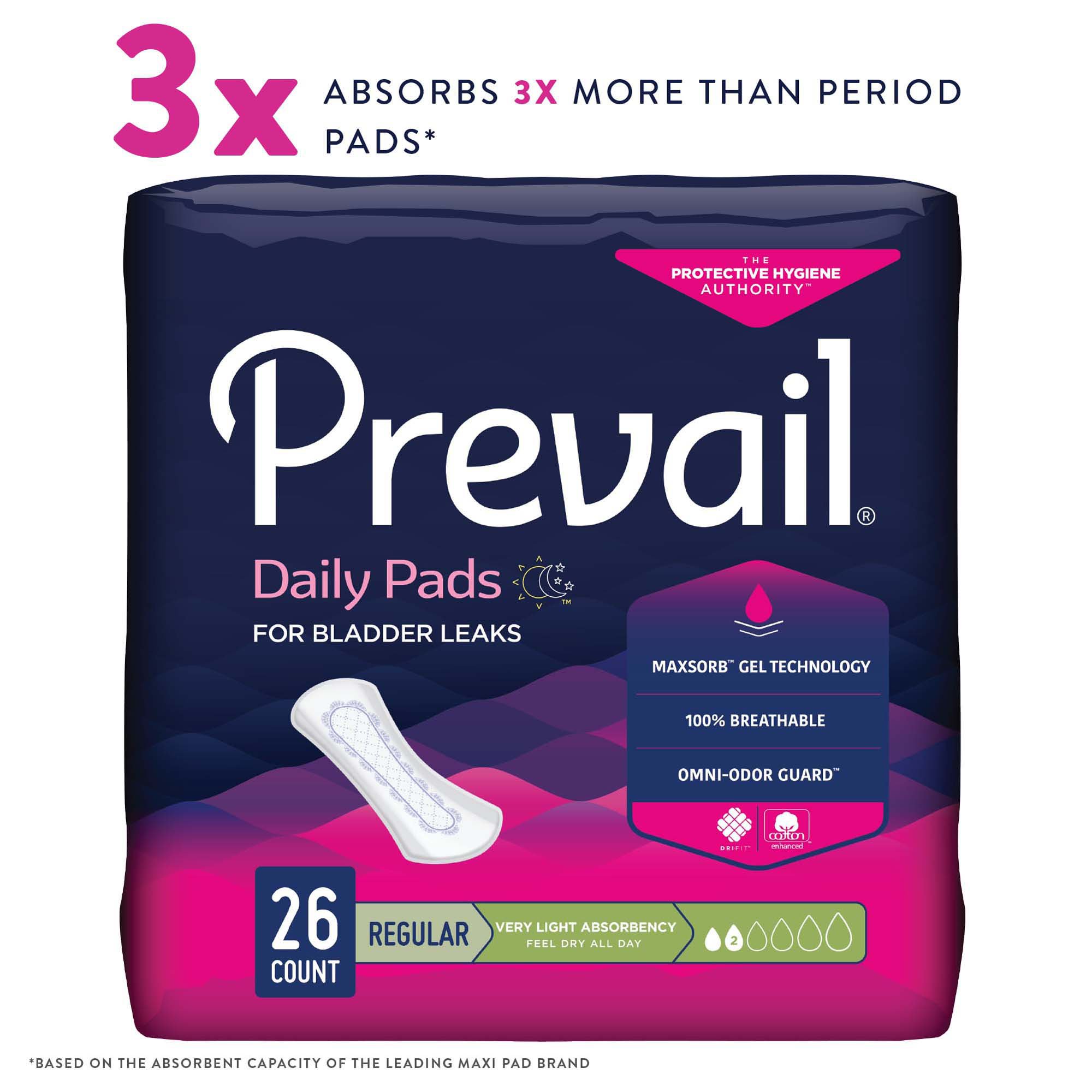 Prevail® Daily Liner Very Light Bladder Control Pad, 7.5-Inch Length - Image 5