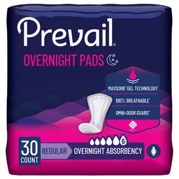 Prevail® Daily Pads Overnight Bladder Control Pad, 16-Inch Length