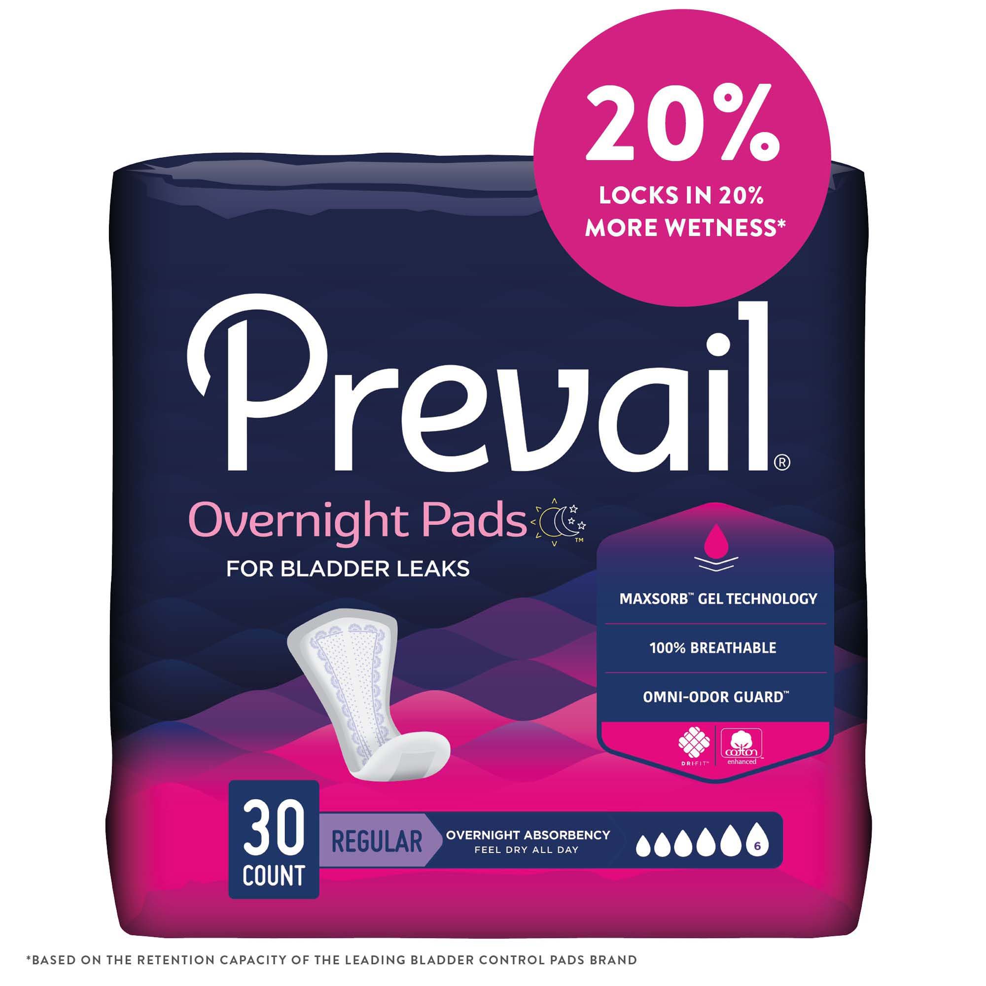 Prevail® Daily Pads Overnight Bladder Control Pad, 16-Inch Length - Image 4