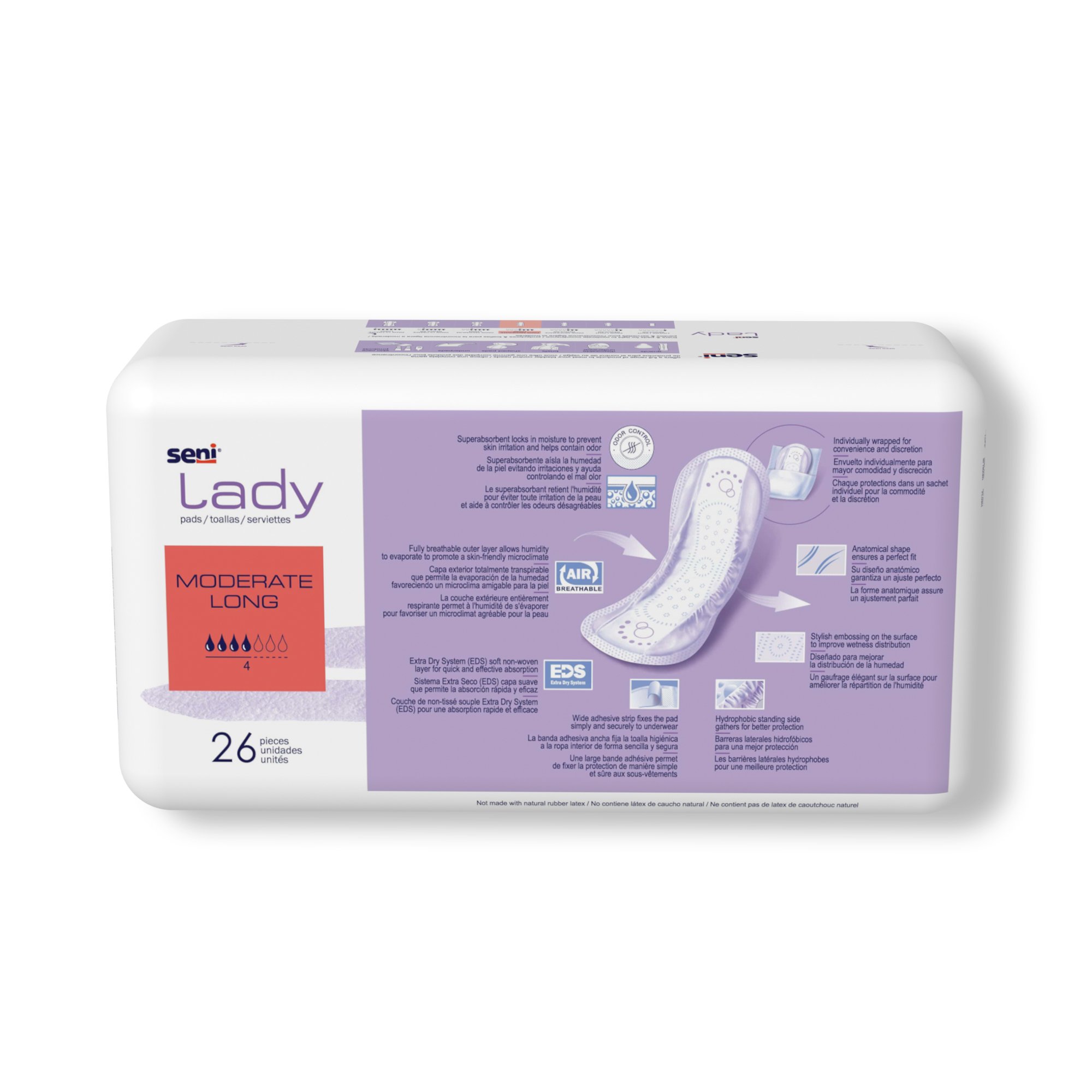 Seni® Lady Moderate Absorbency Bladder Control Pads, Long - Image 7