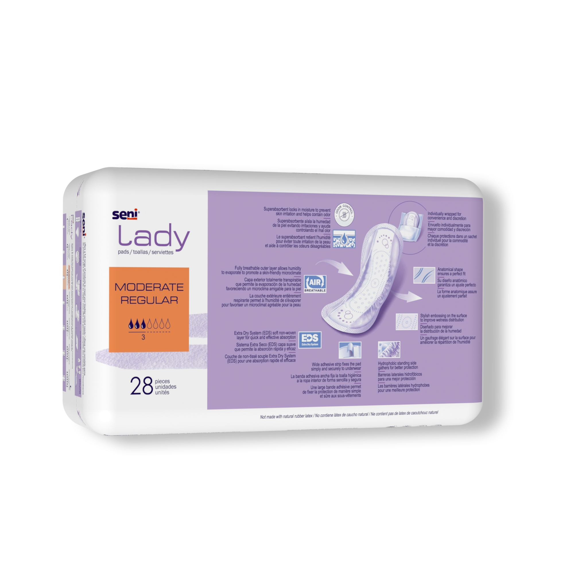 Seni® Lady Moderate Absorbency Bladder Control Pads, Regular - Image 8