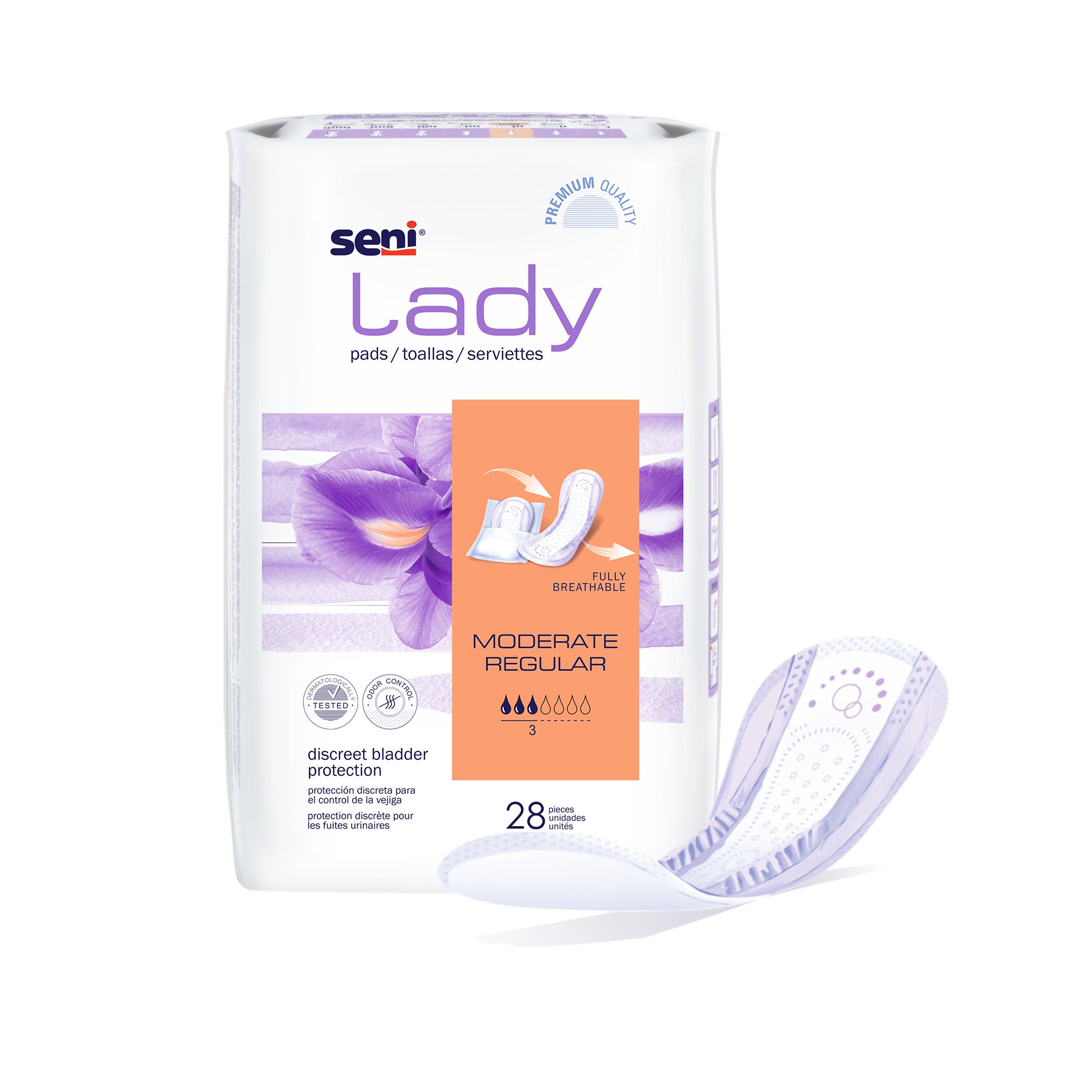 Seni® Lady Moderate Absorbency Bladder Control Pads, Regular - Image 5