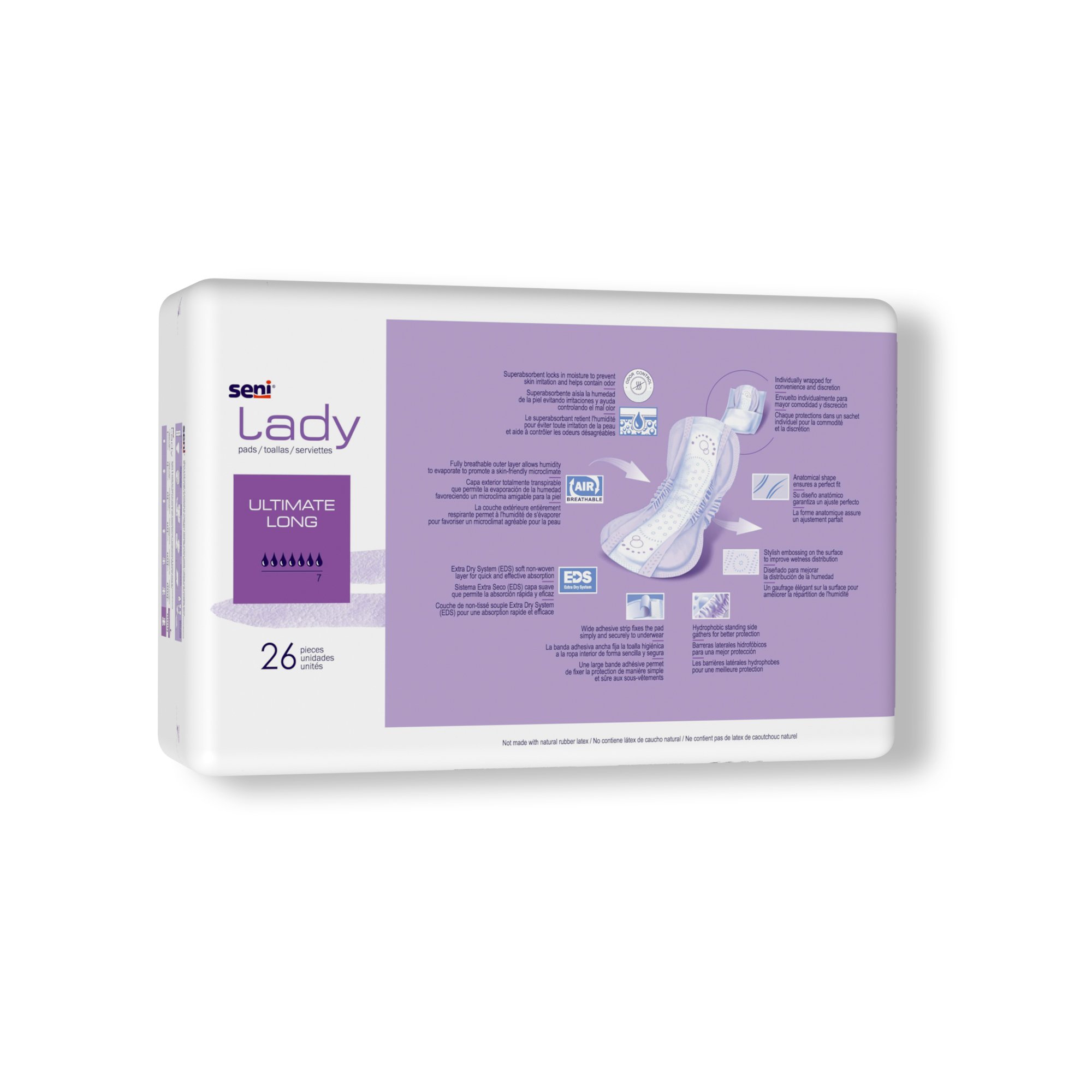 Seni® Lady Ultimate Absorbency Bladder Control Pads, Long - Image 8