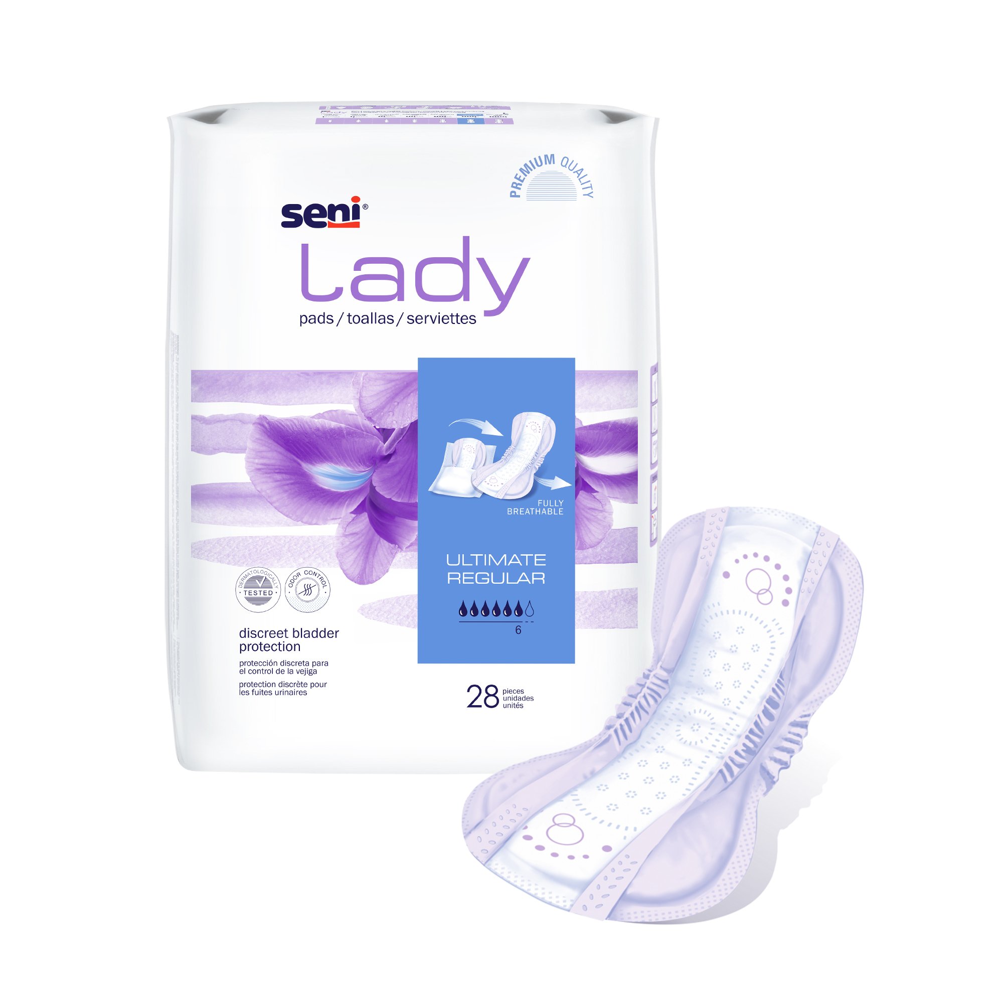 Seni® Lady Ultimate Absorbency Bladder Control Pads, Regular - Image 5