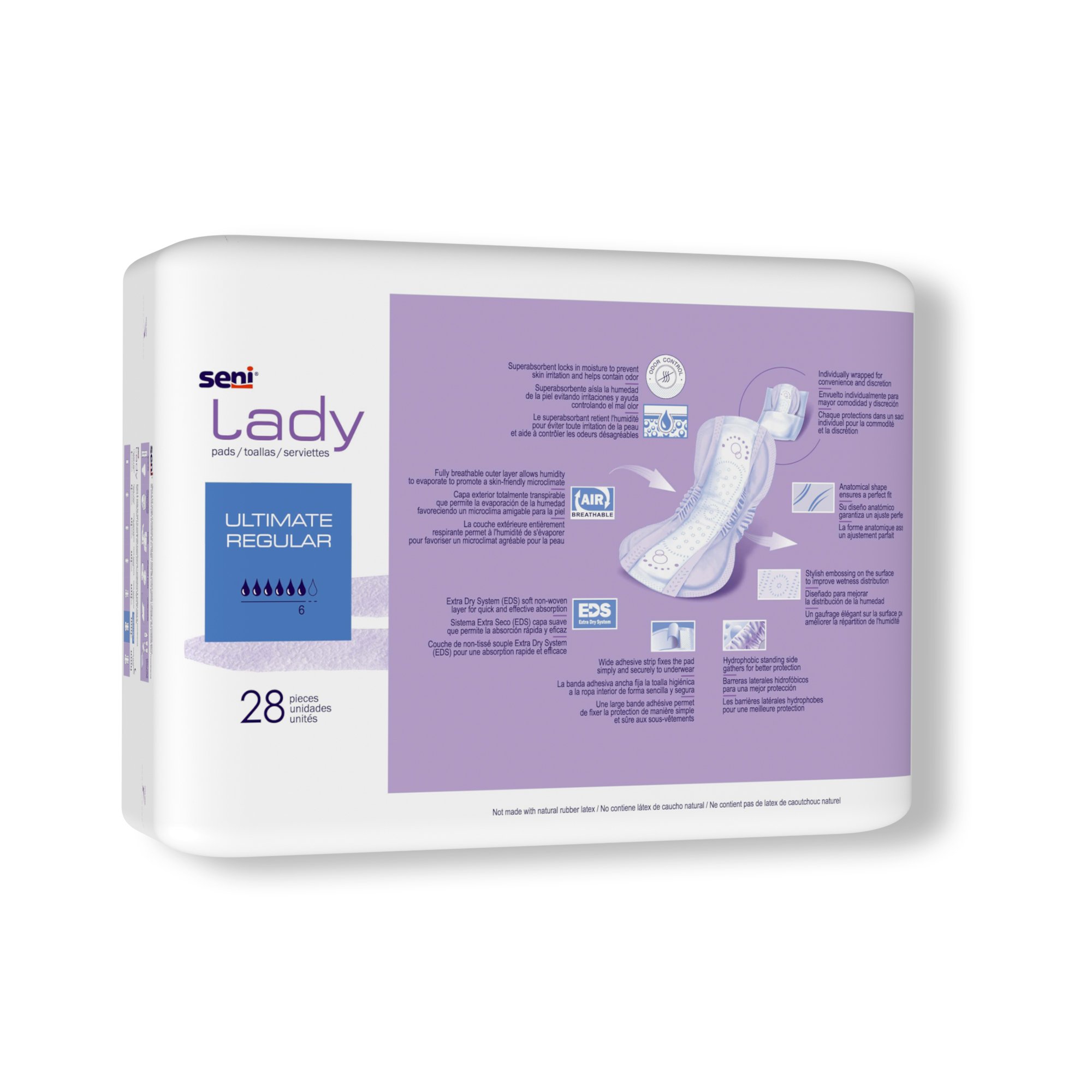 Seni® Lady Ultimate Absorbency Bladder Control Pads, Regular - Image 8