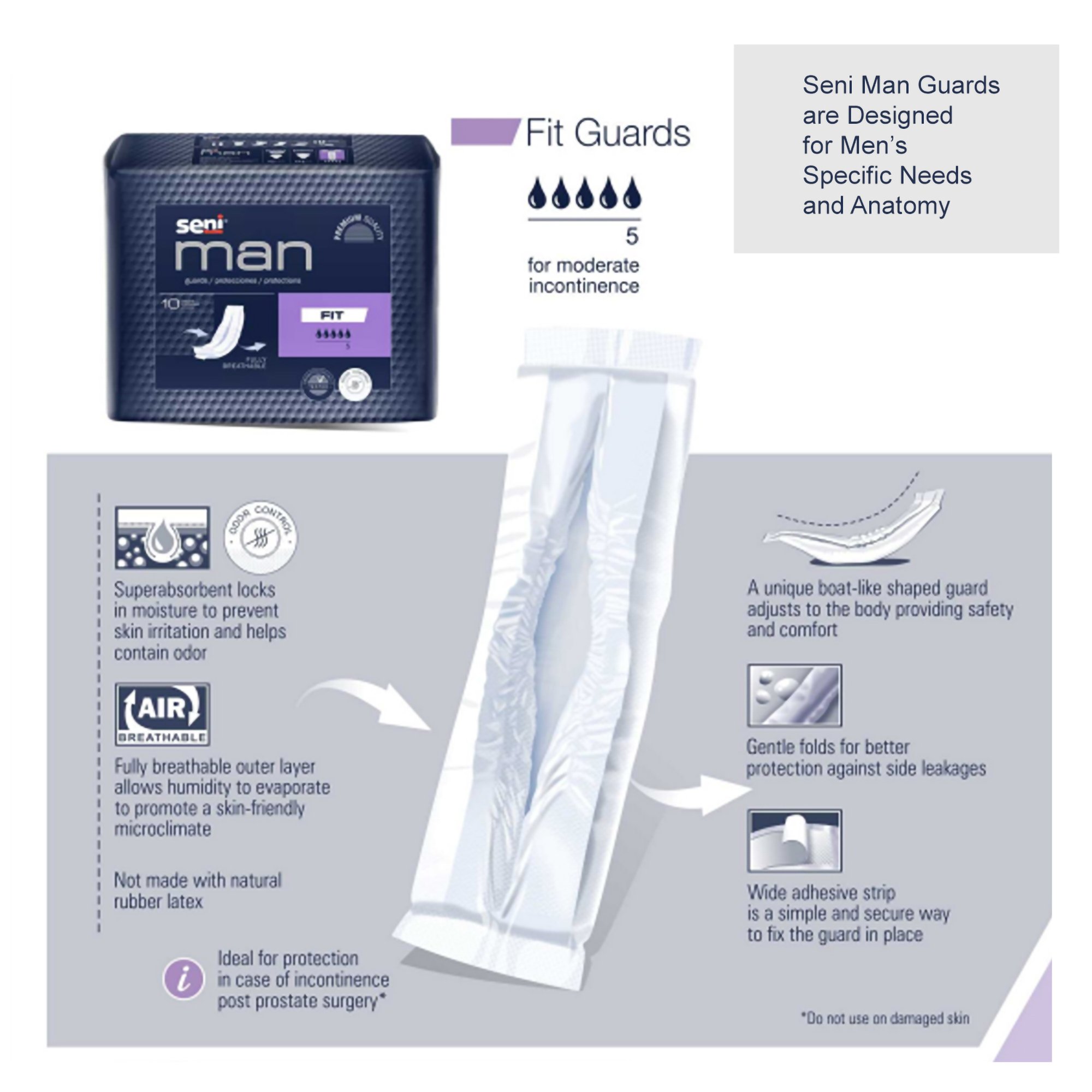 Seni® Man Fit Bladder Control Guards - Image 2