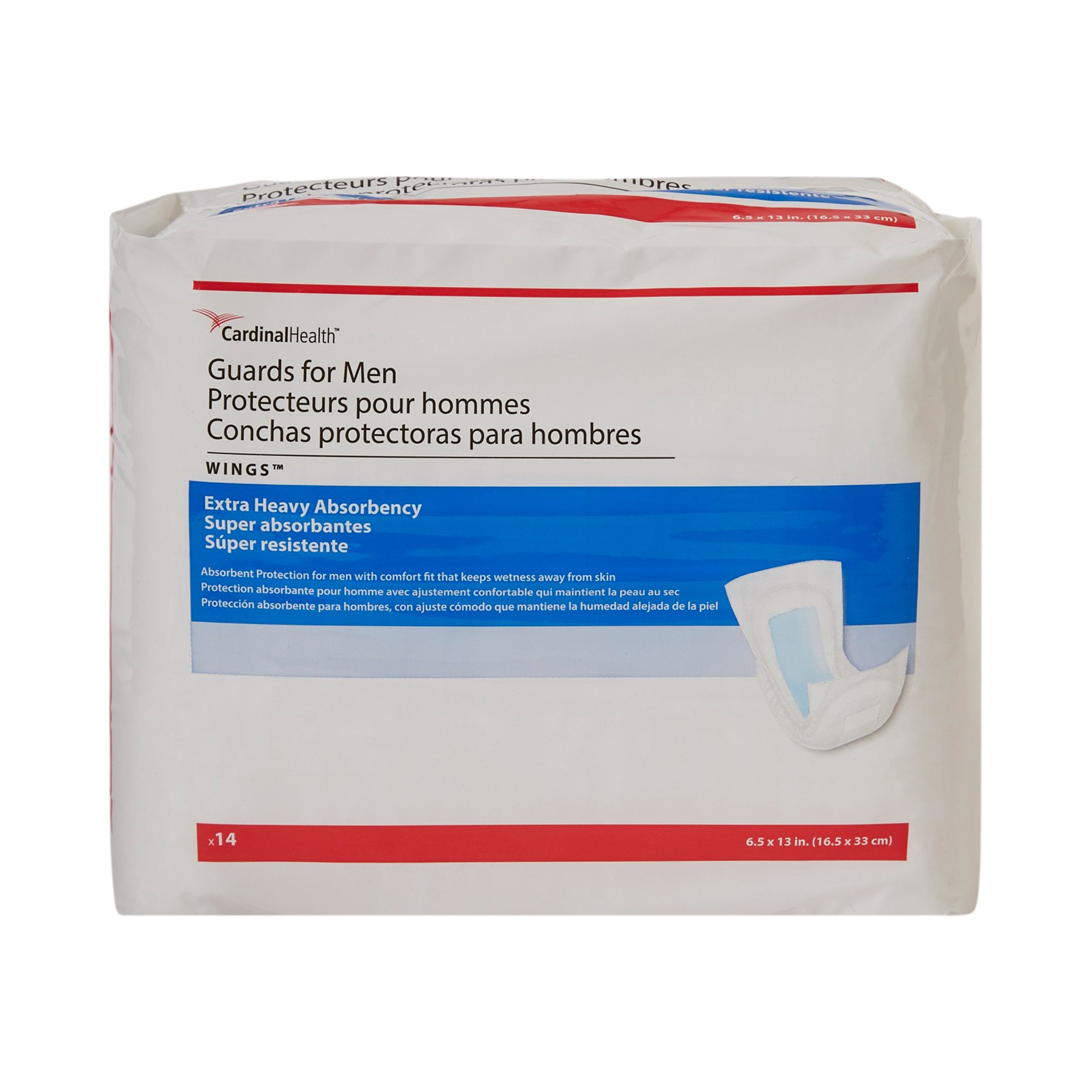 Sure Care™ Bladder Control Pads for Men, Heavy Absorbency, 6.5 x 13 Inch - Image 3