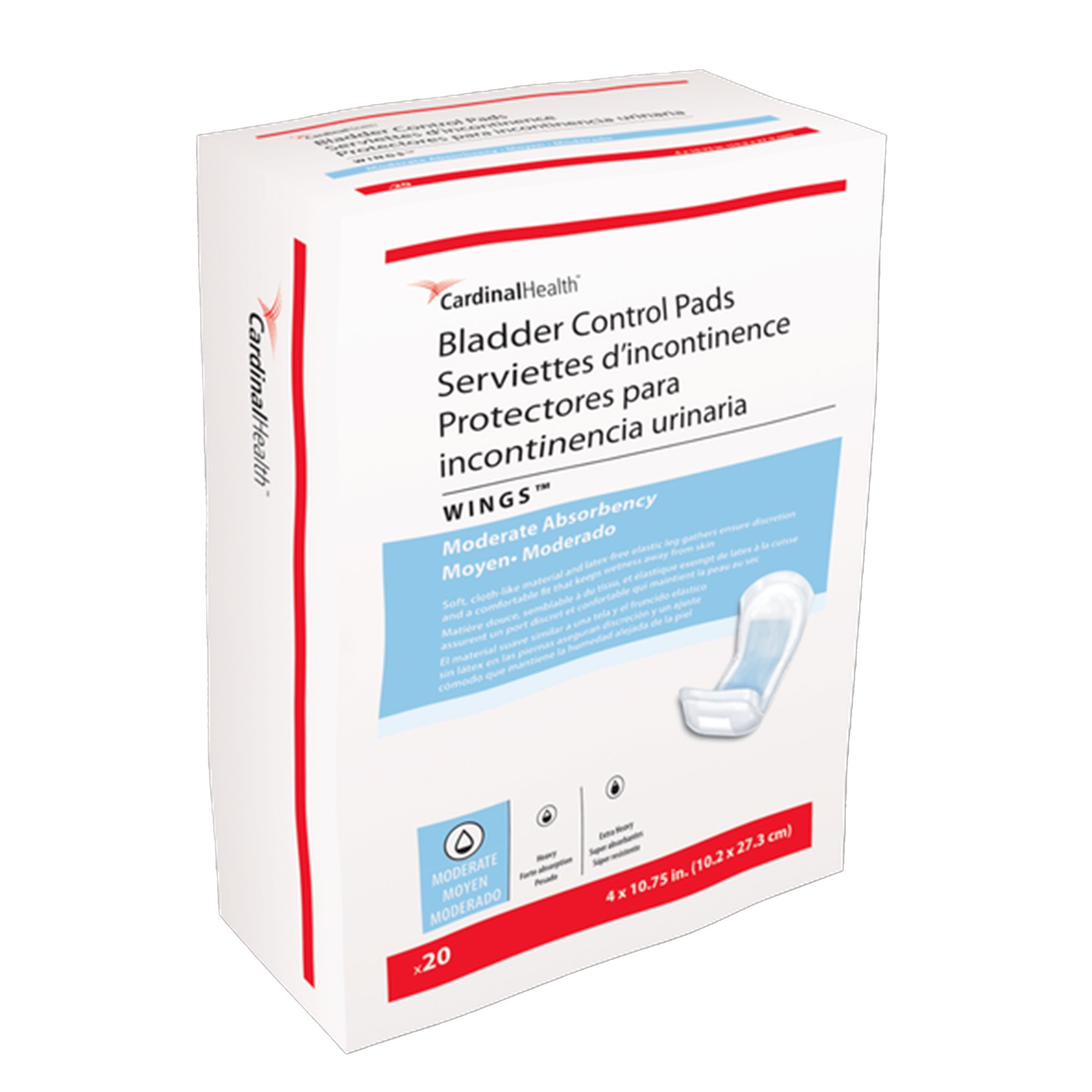 Sure Care™ Bladder Control Pads, Moderate Absorbency, 4 x 10.75 Inch - Image 5