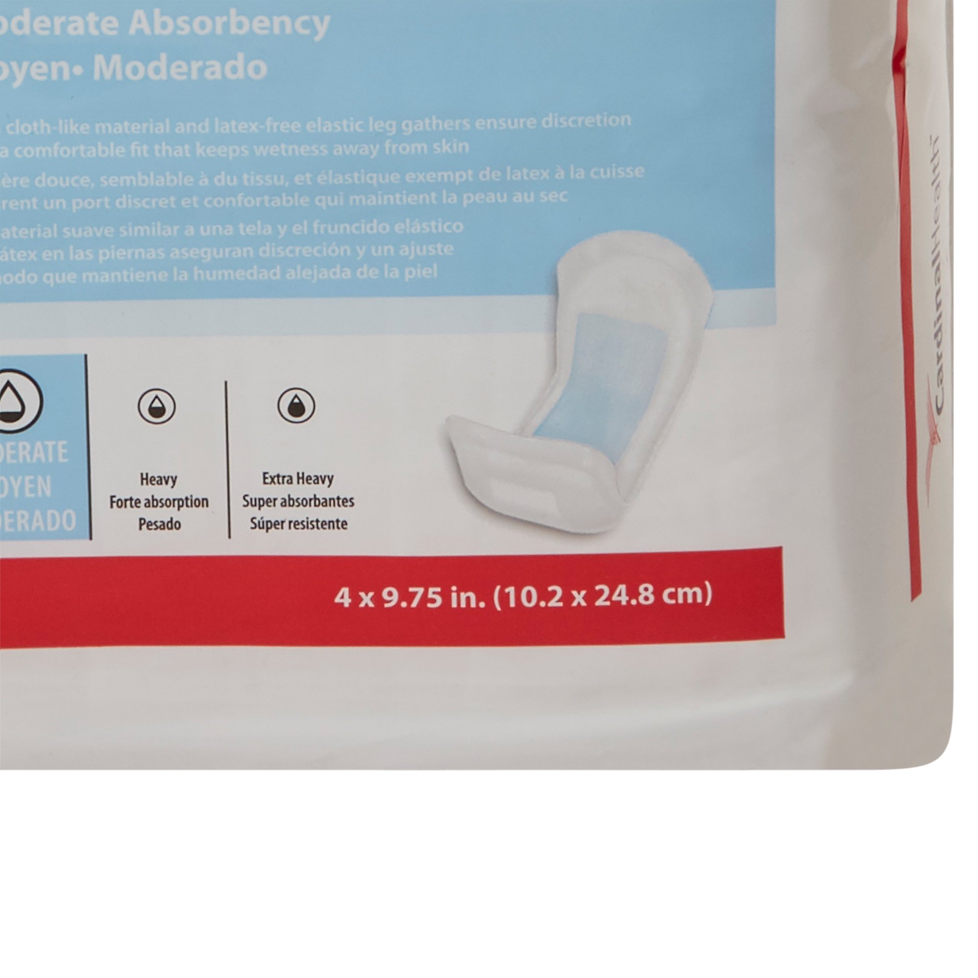 Sure Care™ Bladder Control Pads, Moderate Absorbency, 4 x 9.75 Inch - Image 5