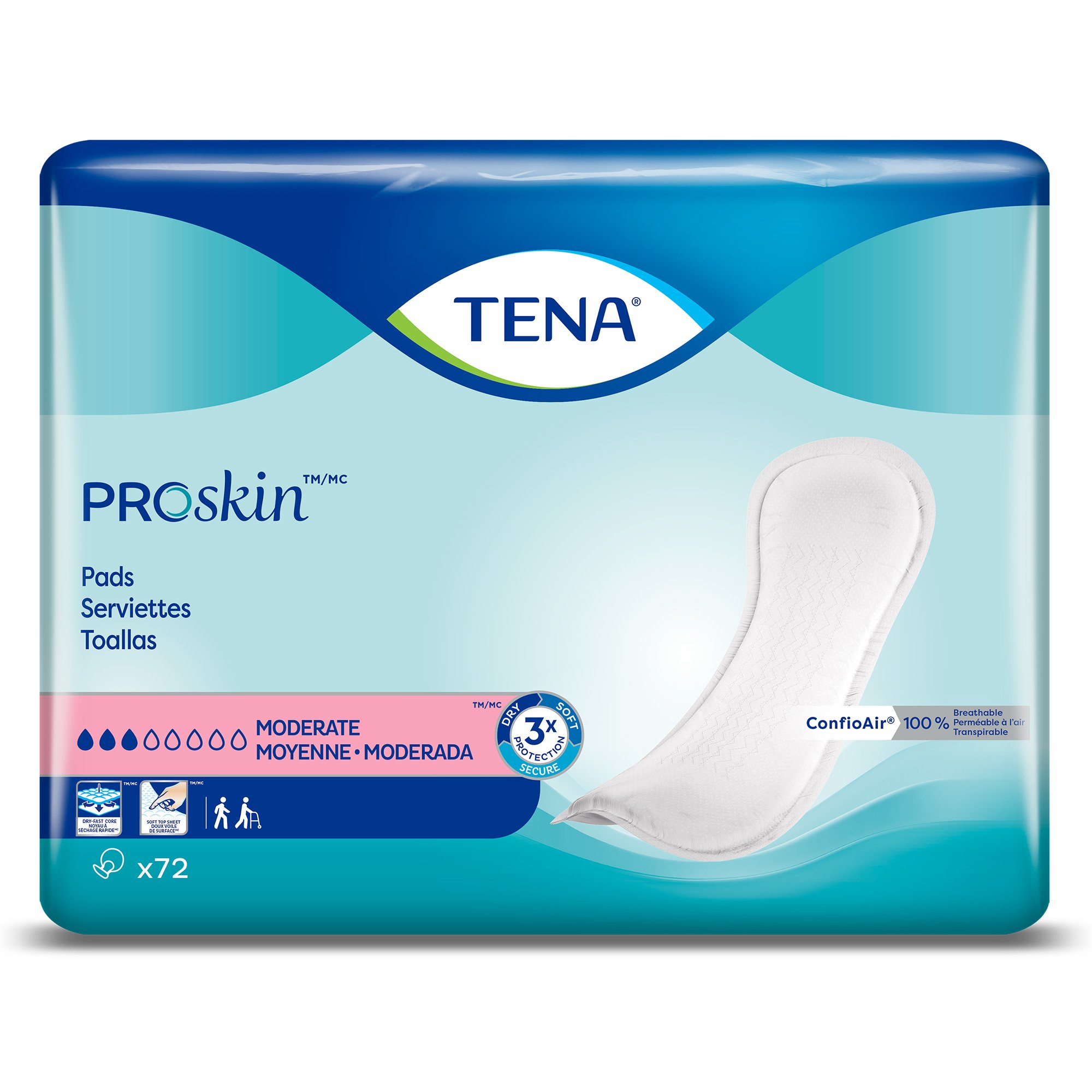 TENA Bladder Control Pads, Moderate Absorbency - Image 2