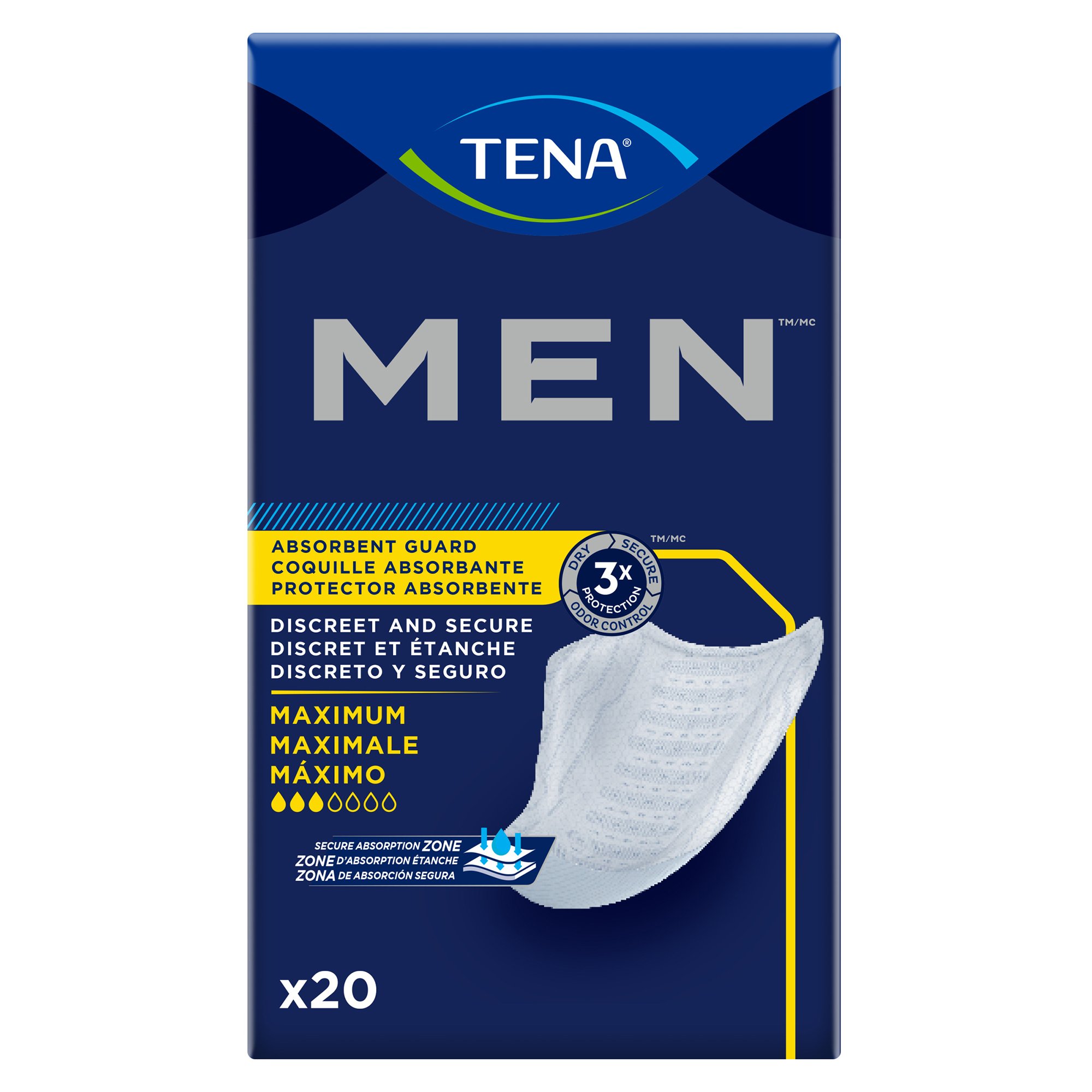 Tena® MEN™ Maximum Guards, Bladder Control Pad