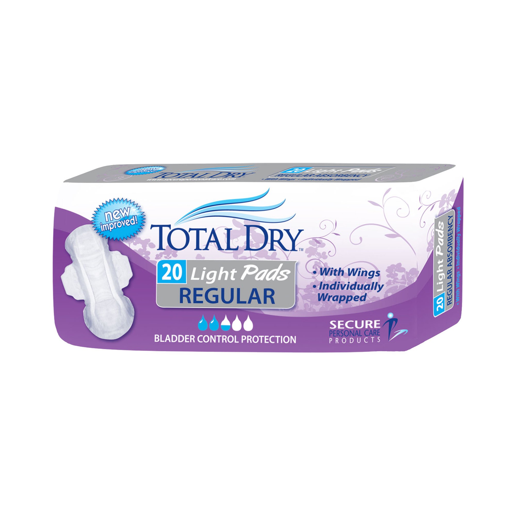 TotalDry™ Light Absorbency Bladder Control Pad, 11-Inch Length - Image 4