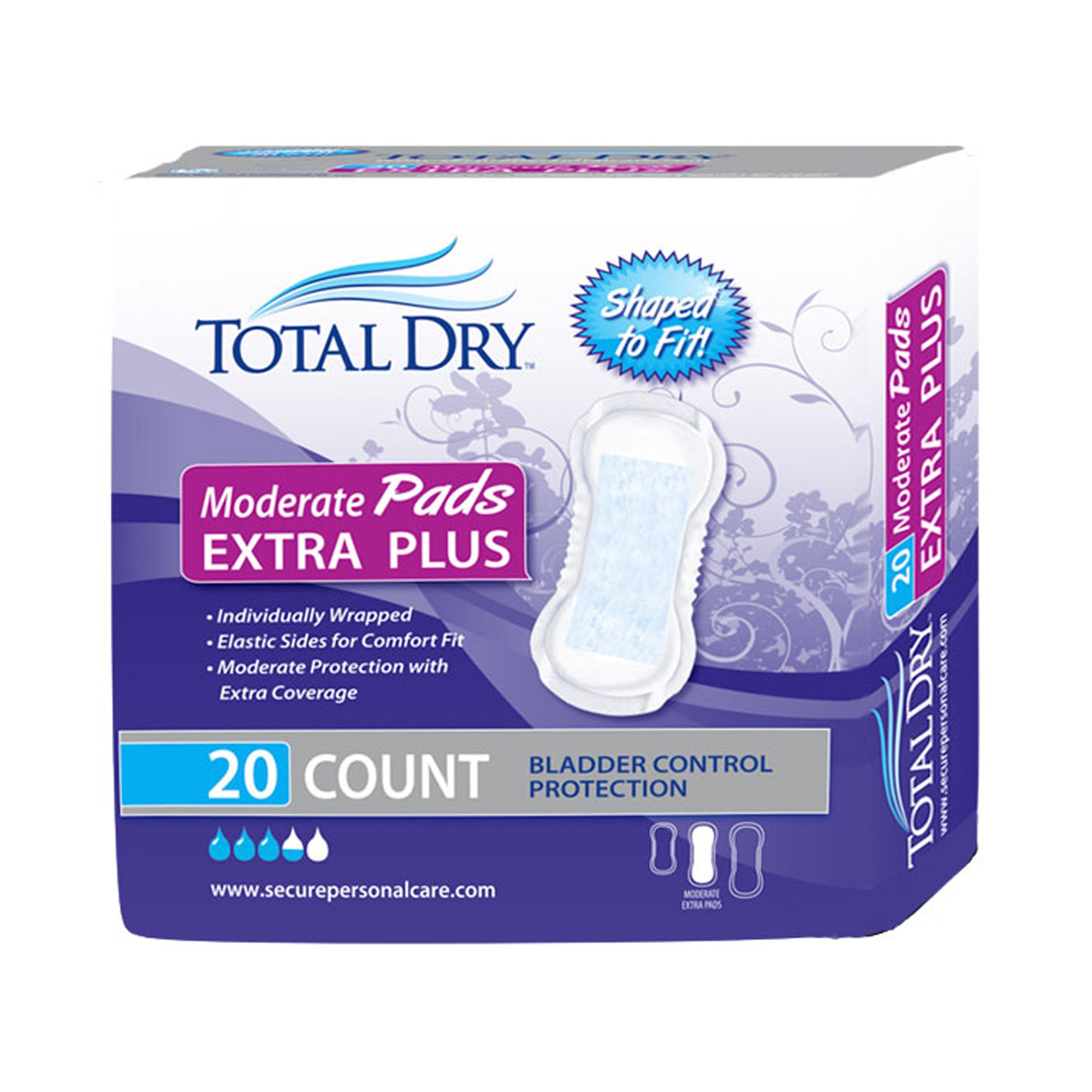TotalDry™ Moderate Extra Bladder Control Pad, 13¾-Inch Length - Image 5