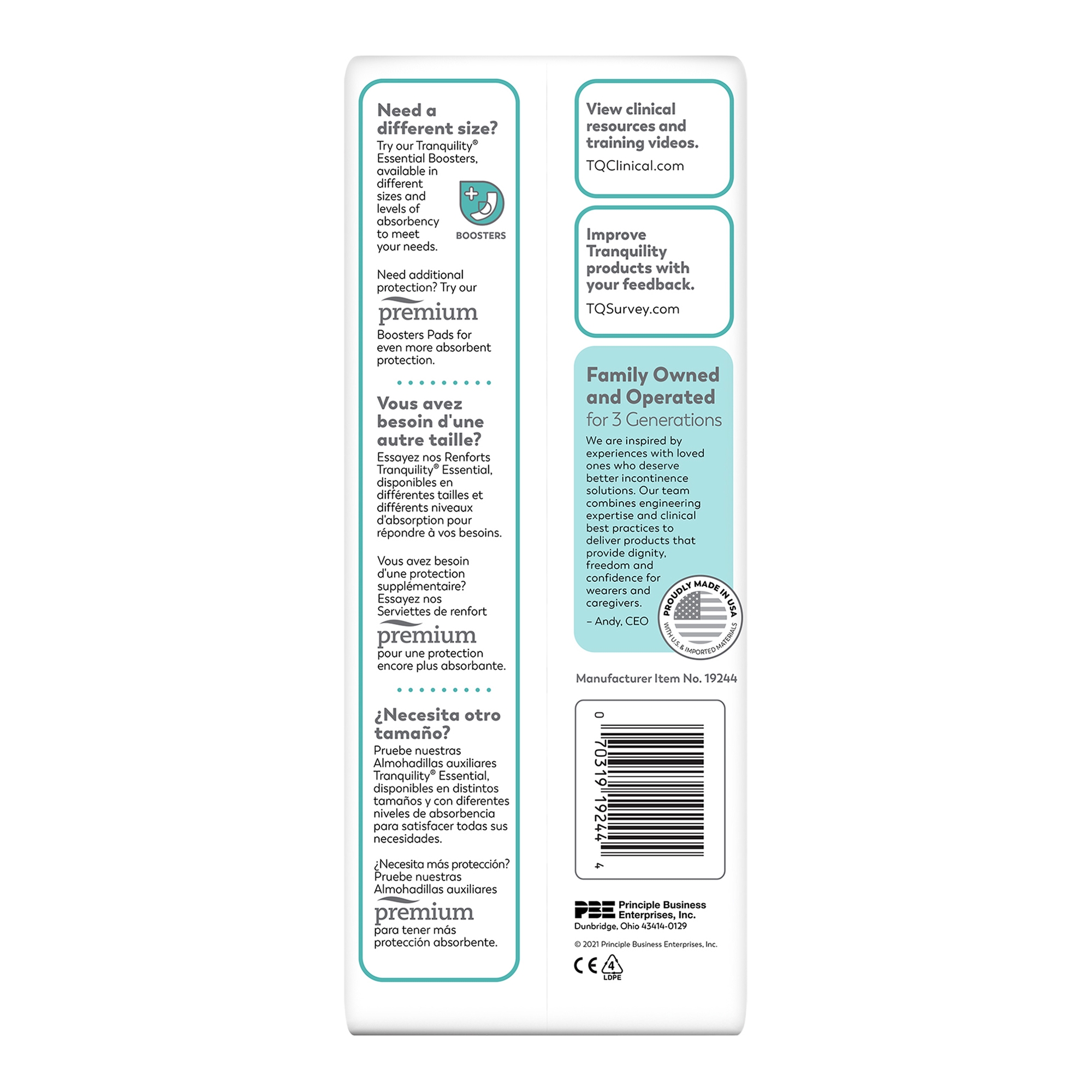 Comfort Care™ Incontinence Booster Pad, 12-Inch Length - Image 6