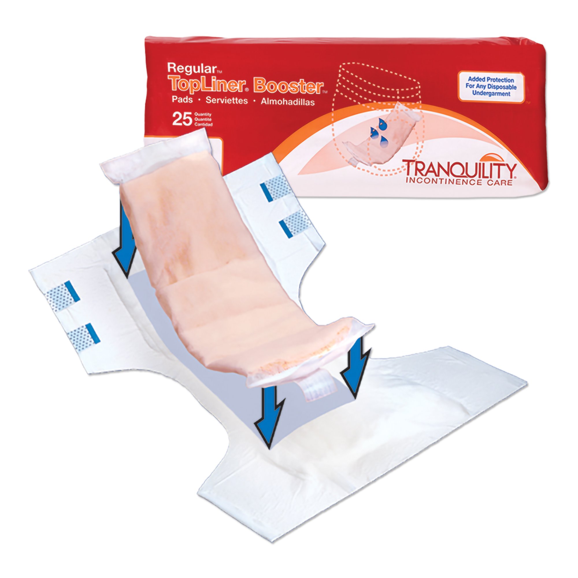 TopLiner™ Added Absorbency Incontinence Booster Pad, 2¾ x 14 Inch - Image 3