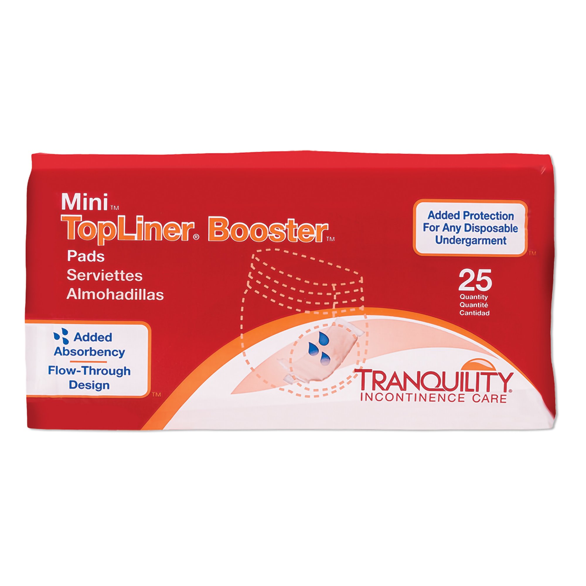 TopLiner™ Mini Incontinence Booster Pad, 2.75 x 10.5 Inch