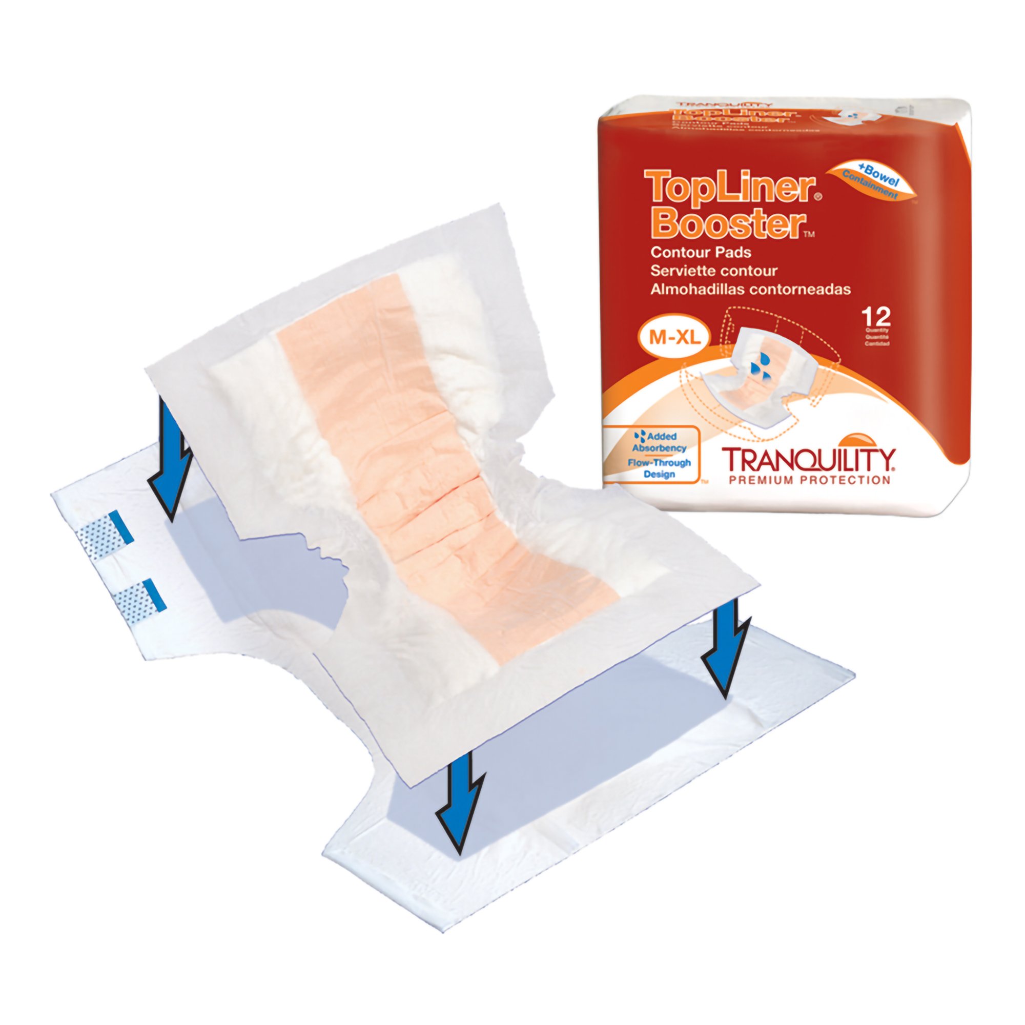 Tranquility® Top Liner® Added Absorbency Incontinence Booster Pad 13½ x 21½ Inch - Image 2