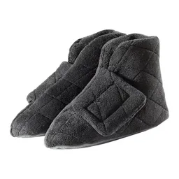 Silverts® Women's Extra Wide Swollen Feet Slippers, Black, Large