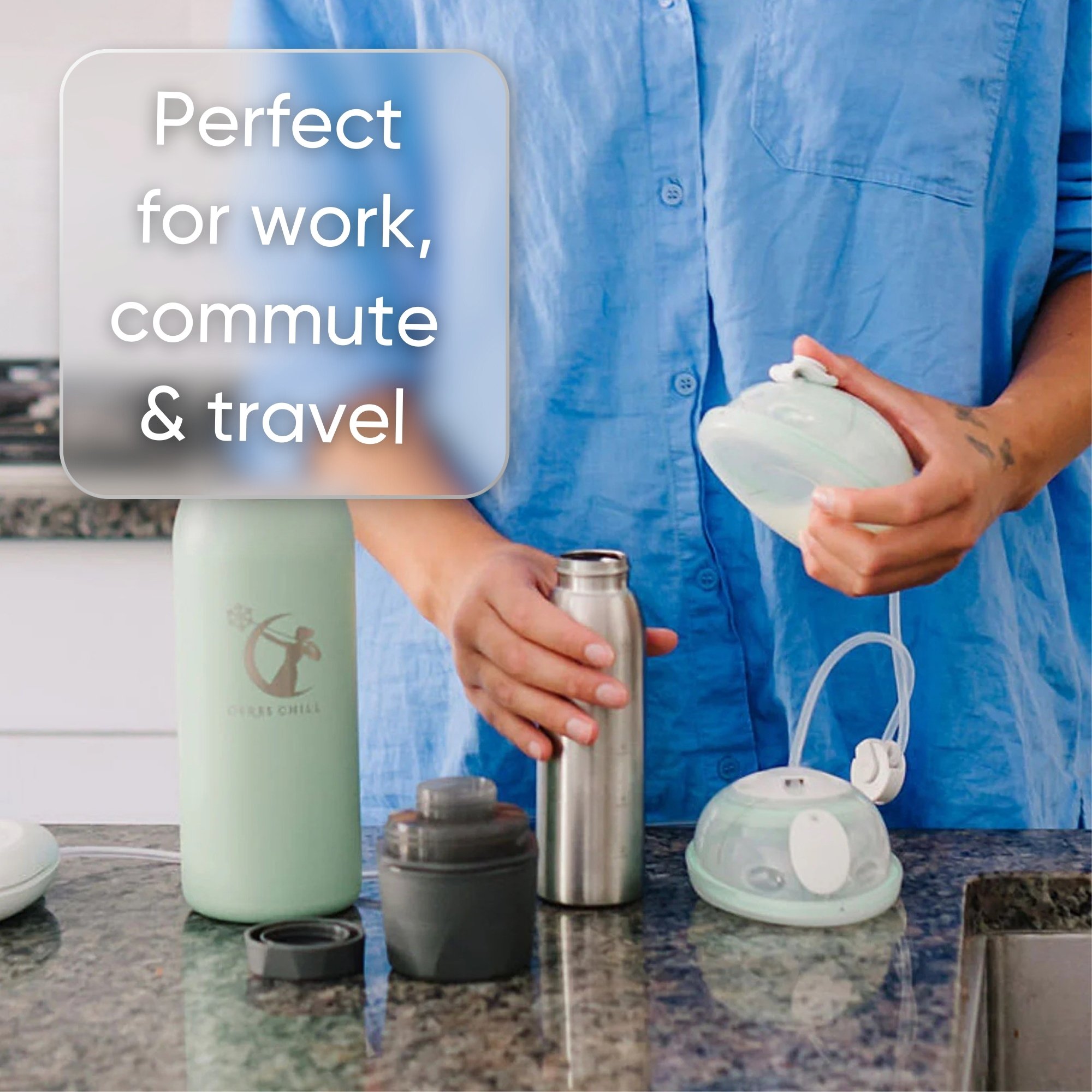 Ceres Chill OG Stainless Steel Breast Milk Chiller Container, Lavender - Image 7