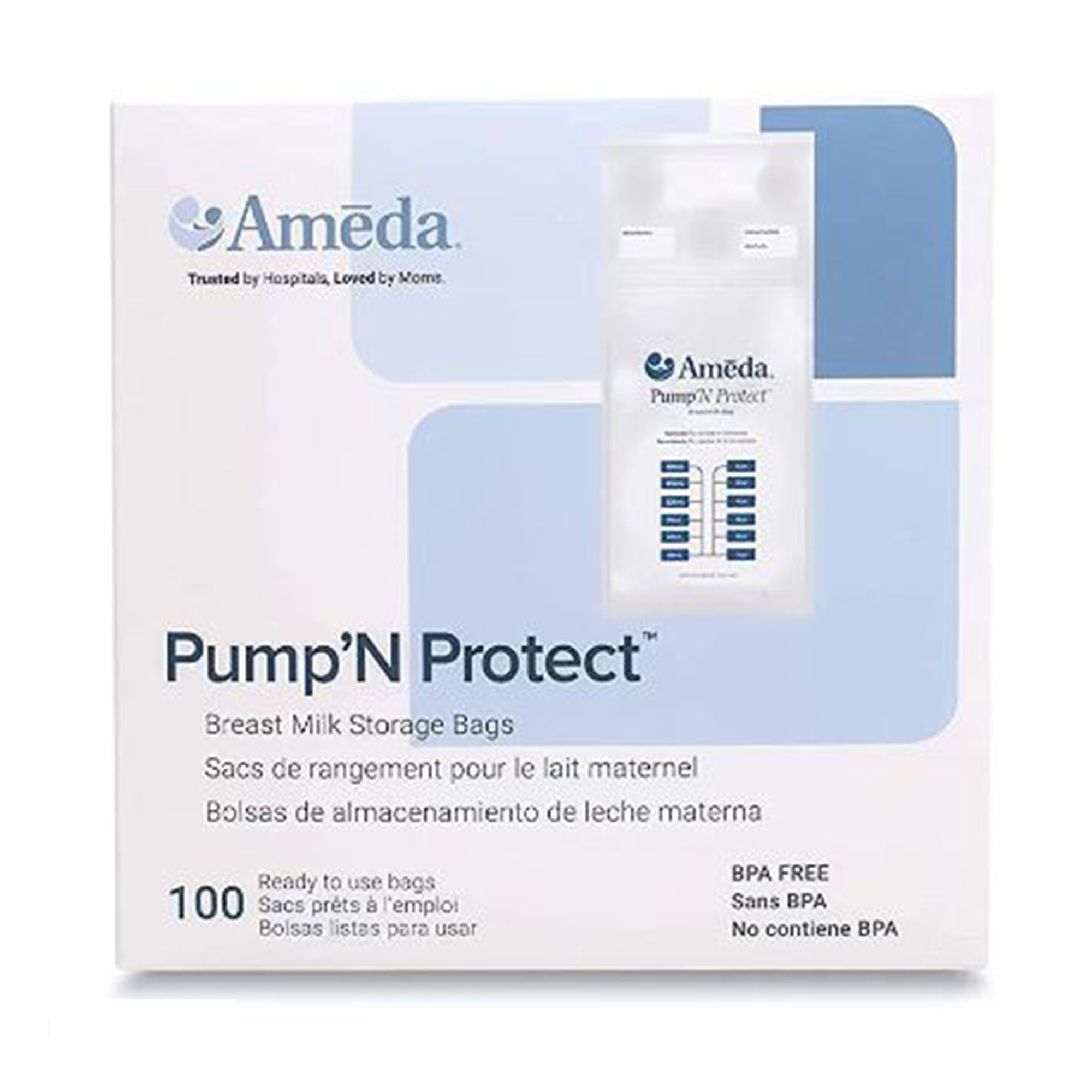 Ameda® Pump 'N Protect™ Breast Milk Storage Bag - Image 2