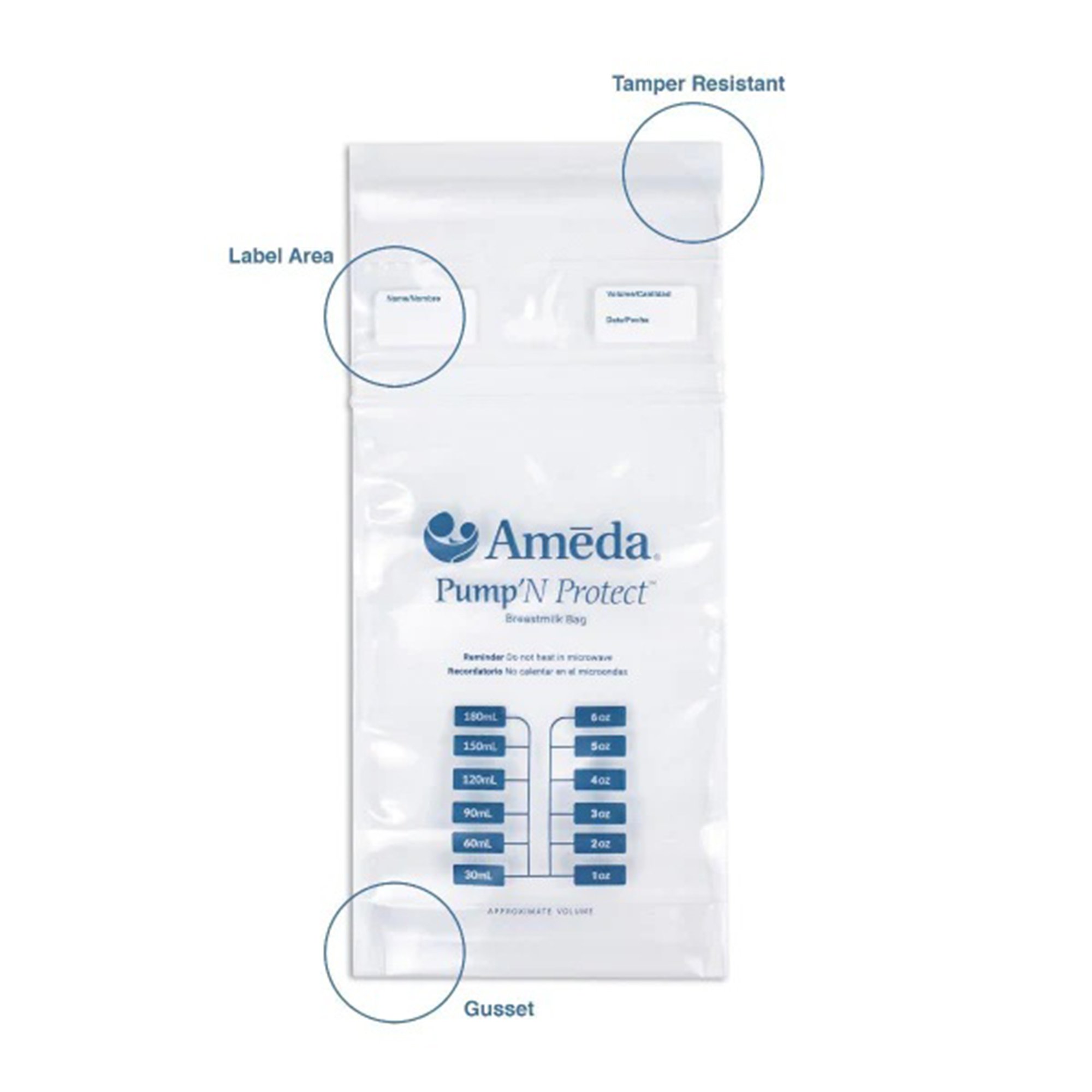 Ameda® Pump 'N Protect™ Breast Milk Storage Bag - Image 4